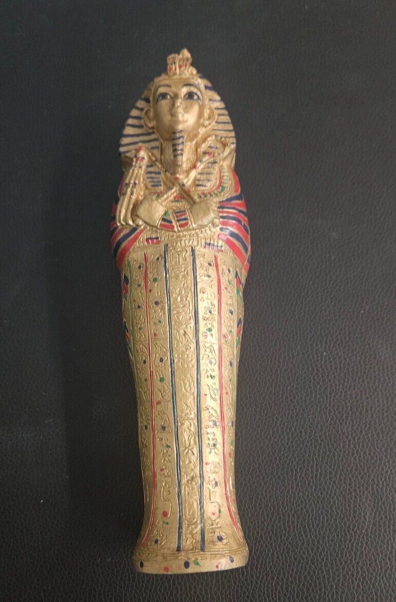 Egyptian King Tut Sarcophagus 9 1/8 inch tall