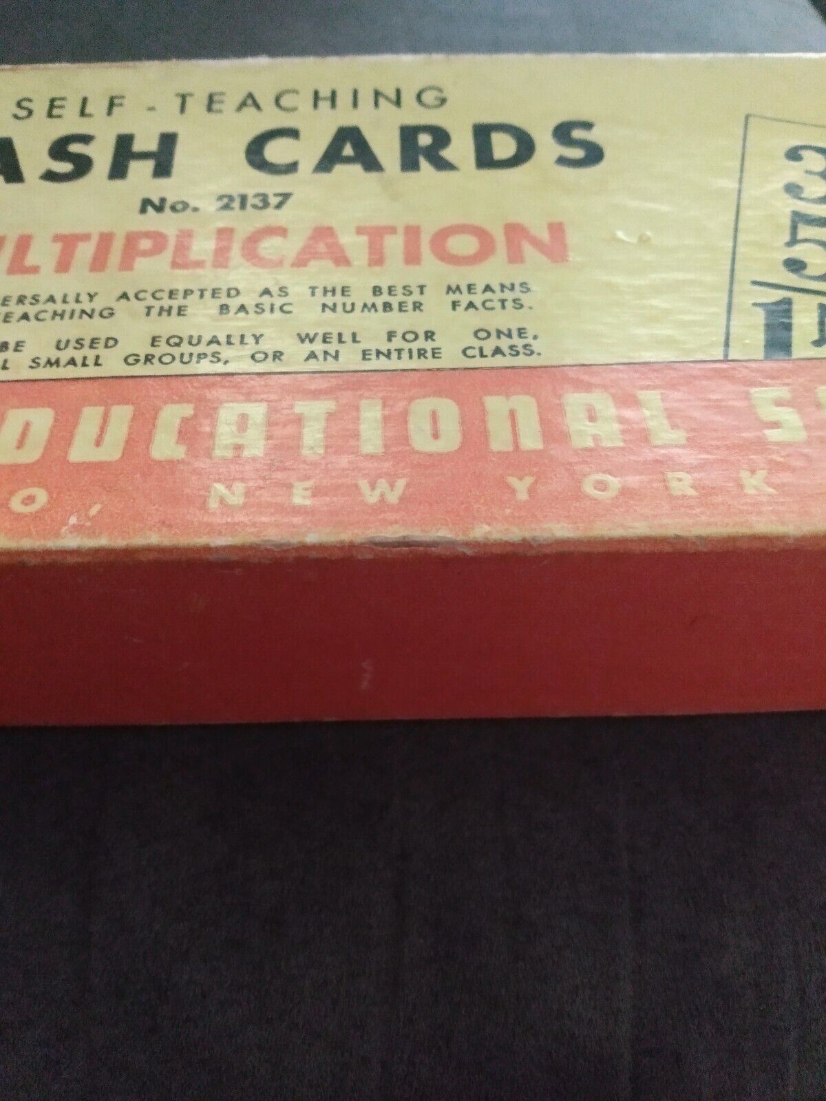 Vintage Large Flash Cards 1943