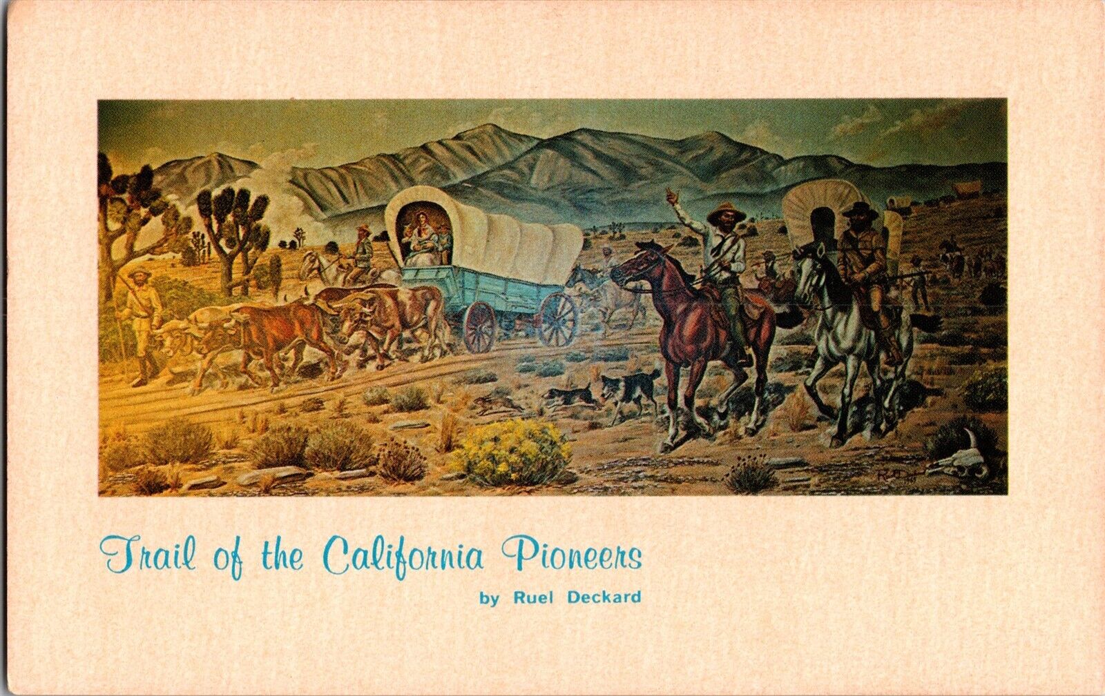 Trail of California Pioneers R Deckard, Outpost Cafe Victorville CA Postcard J72