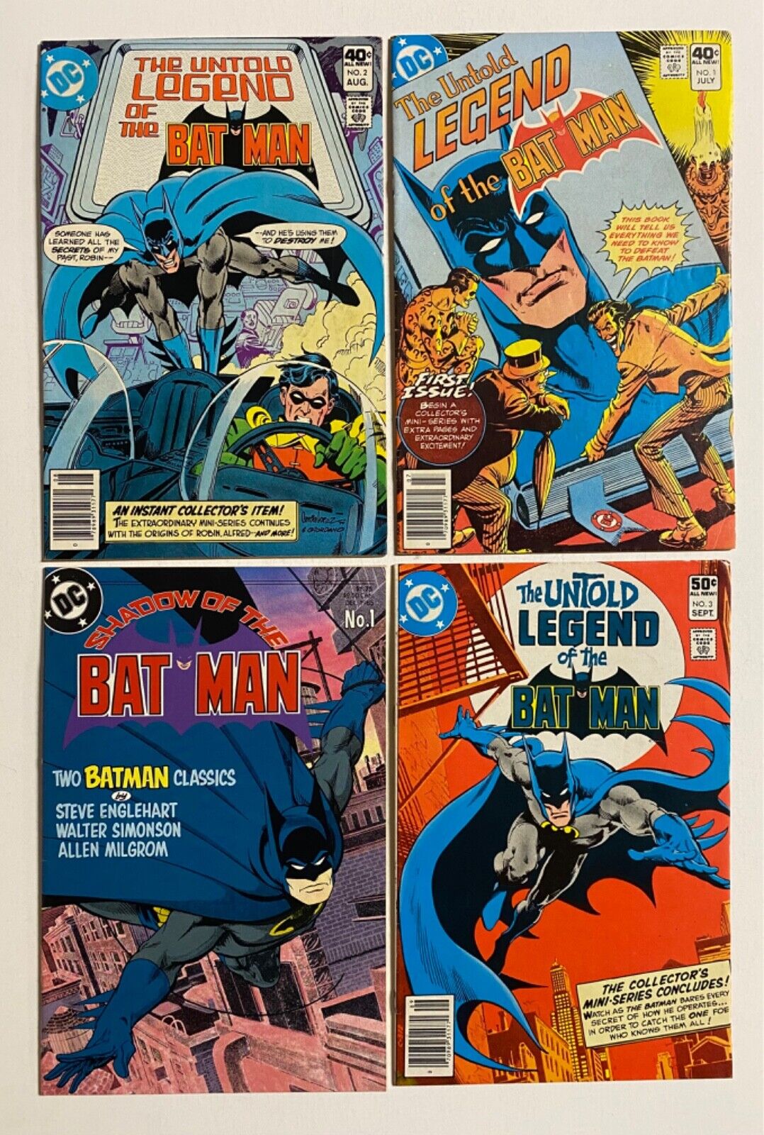 The Untold LEGEND of the BATMAN  #1  ( 1st JOHN BYRNE DC ), #2, #3,  SHADOW of 