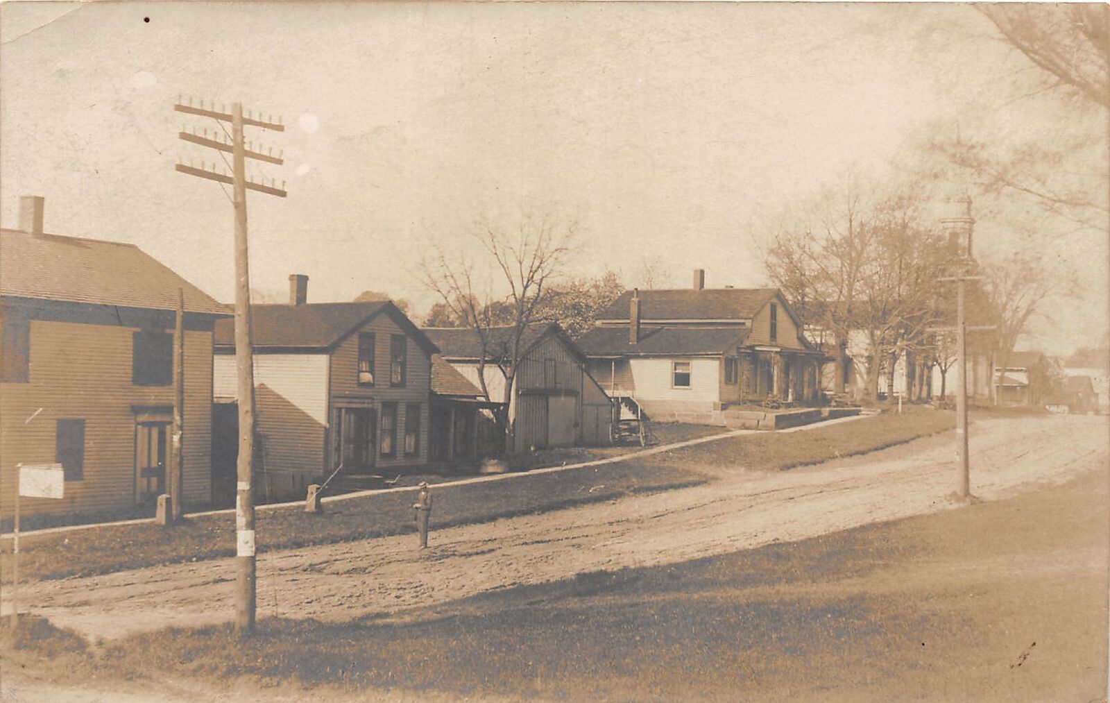 H3/ Twinsburg Ohio RPPC Postcard 1909 Church Homes Road 1
