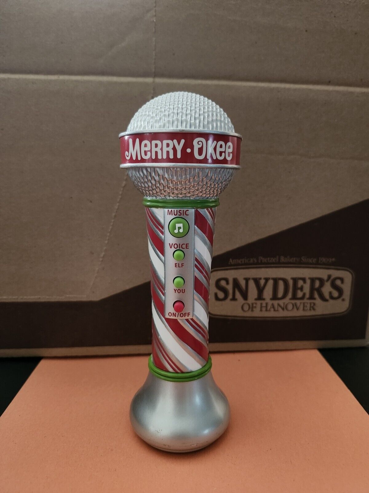 Hallmark Christmas Merry Okee Karaoke Microphone Elf Voice Changer \