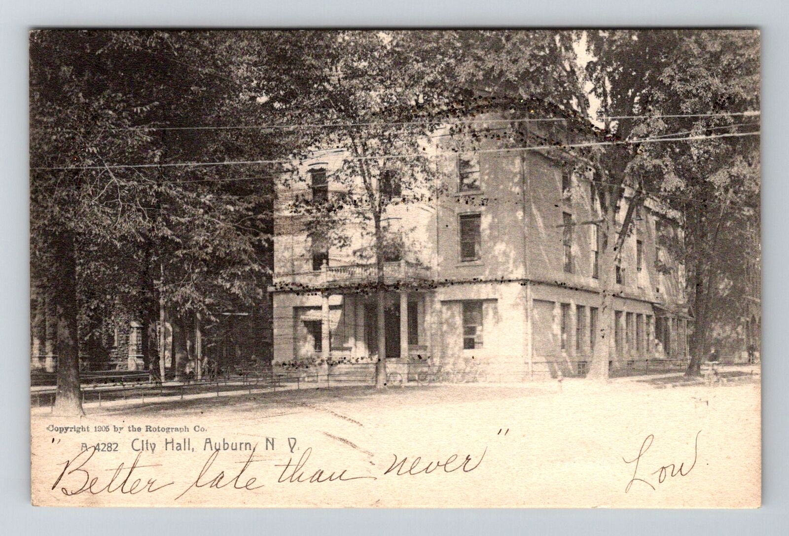 Auburn NY-New York, City Hall Vintage Souvenir Postcard