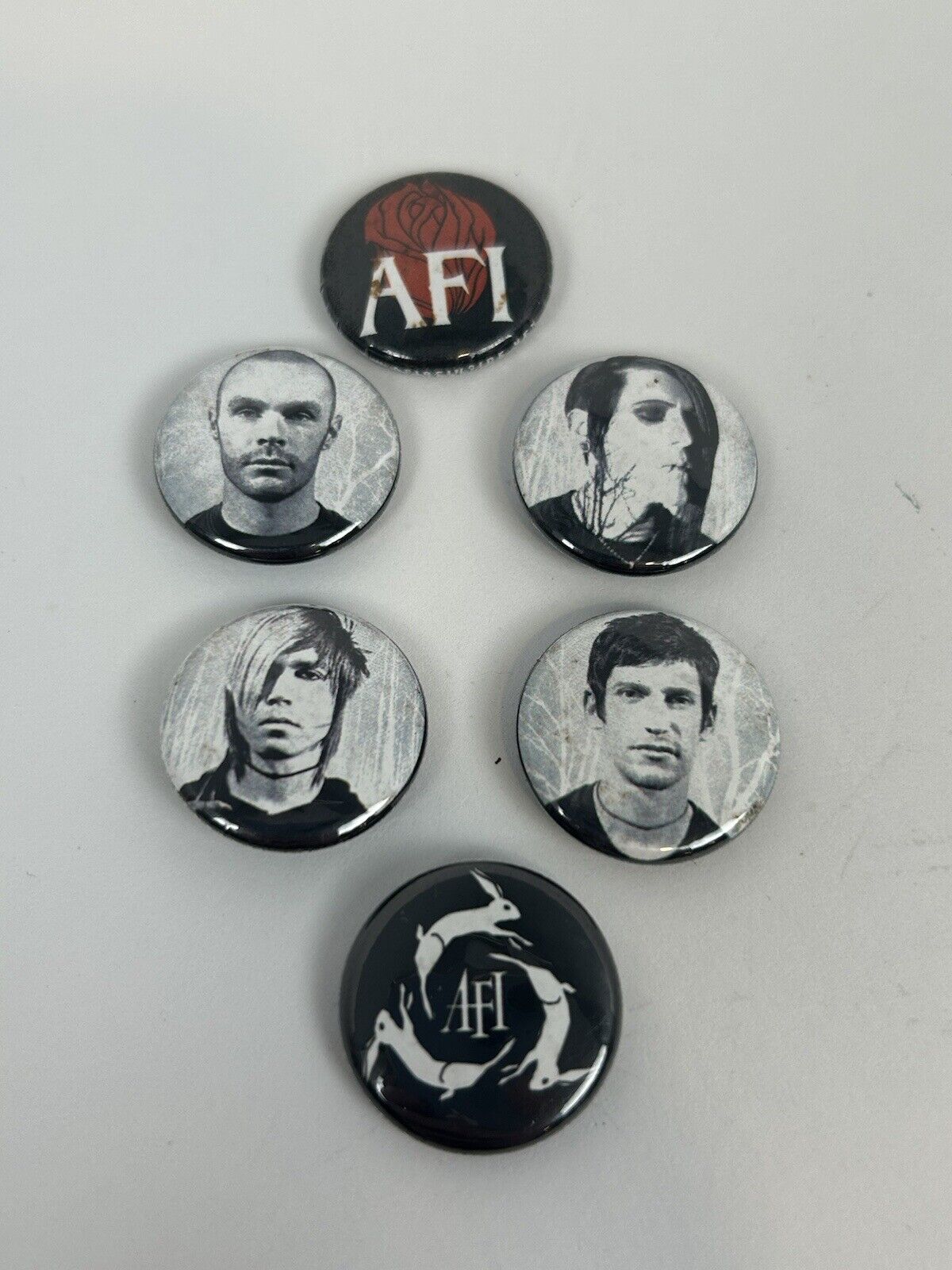 Vintage AFI Hardcore PUNK Rock Band Music Pin Pinback Button Badge Lot Of 6