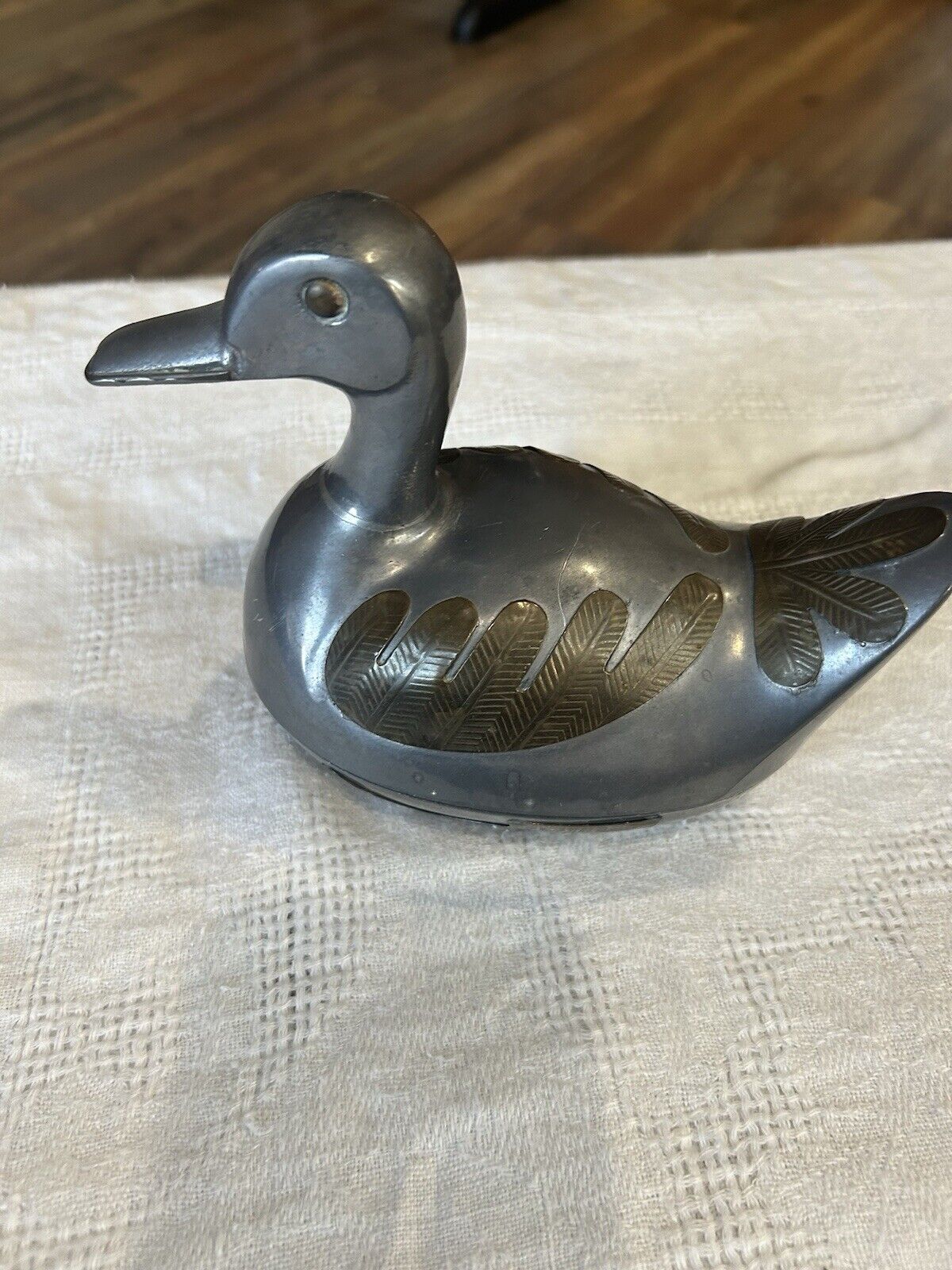 Vintage Made In The People’s Republic Of China Pewter And Brass Duck Collectors