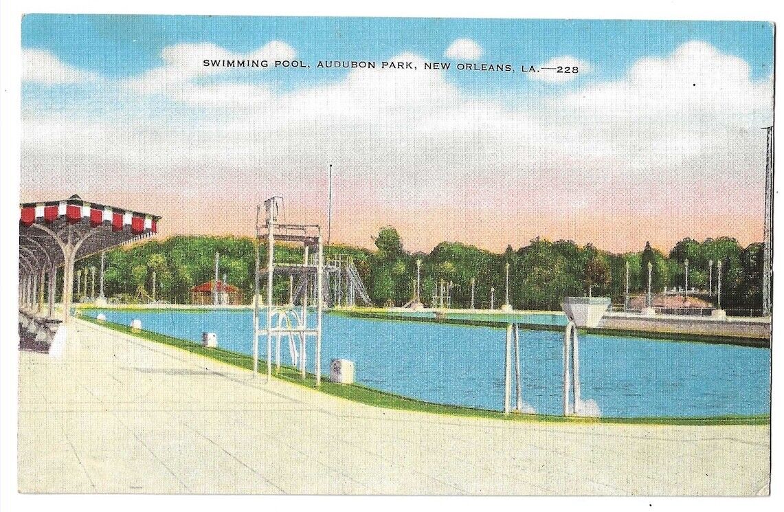 New Orleans Louisiana c1940\'s Swimming Pool, Audubon Park