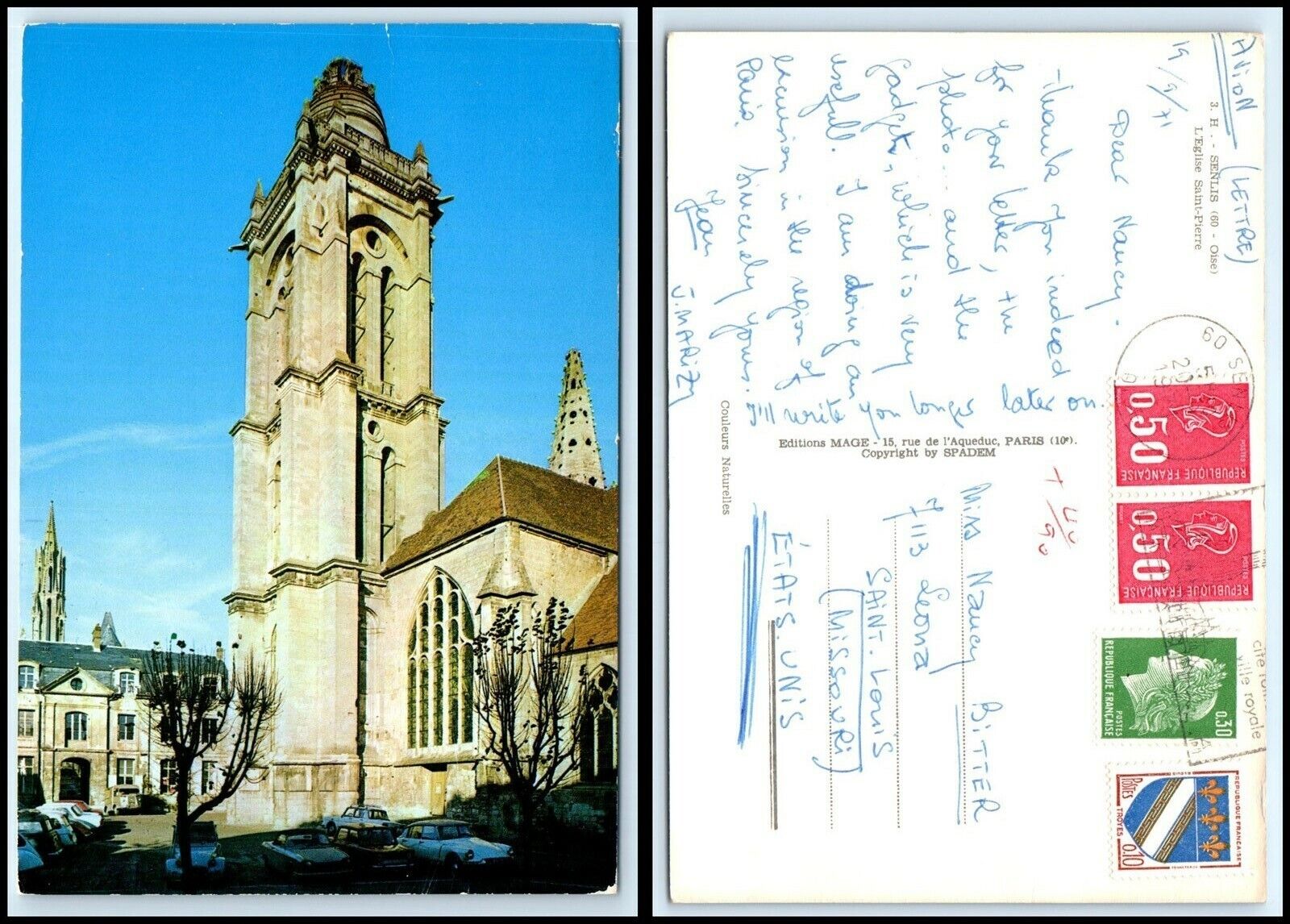 FRANCE Postcard - Senlis, L\'Eglise Saint Pierre AY