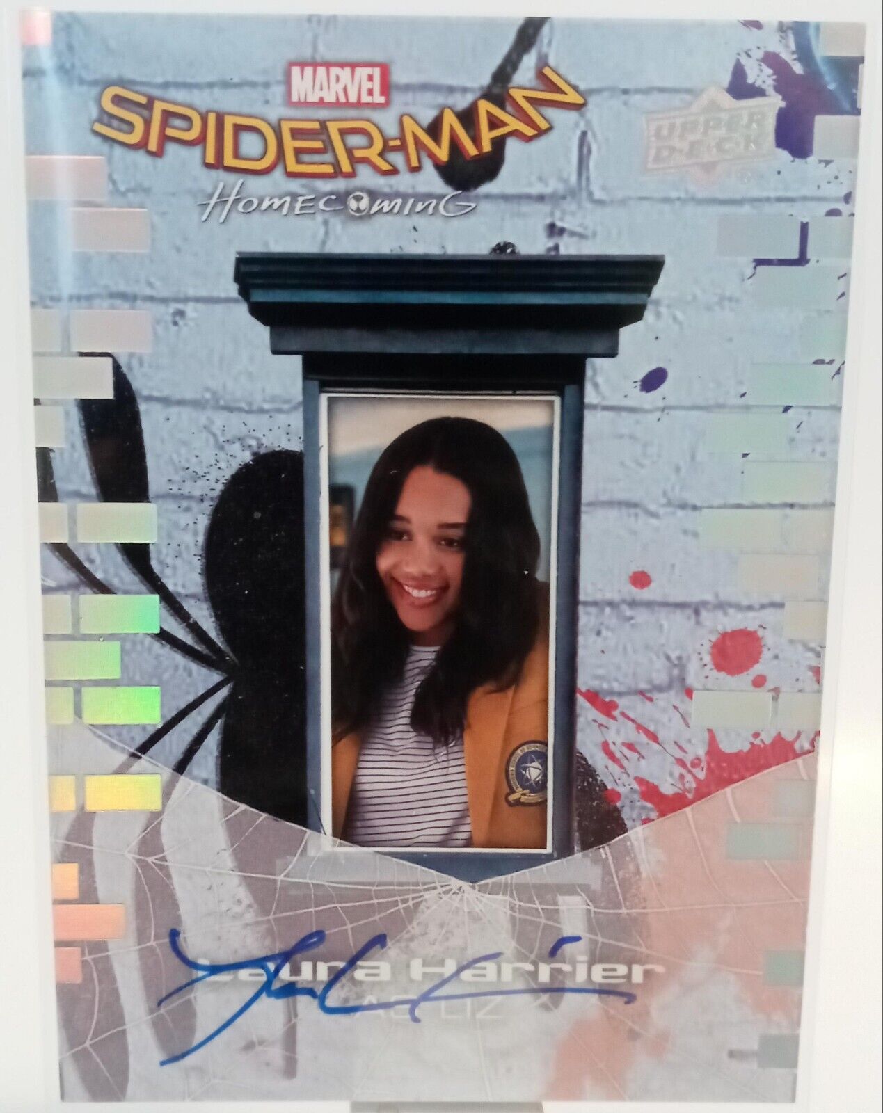 2017 UD Marvel Spiderman Homecoming Autographed By Laura Harrier