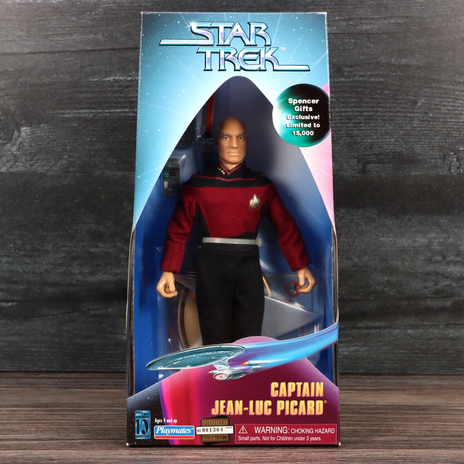 Star Trek TNG Captain Jean-Luc Picard Figure Spencer Gifts LE Playmates 1997