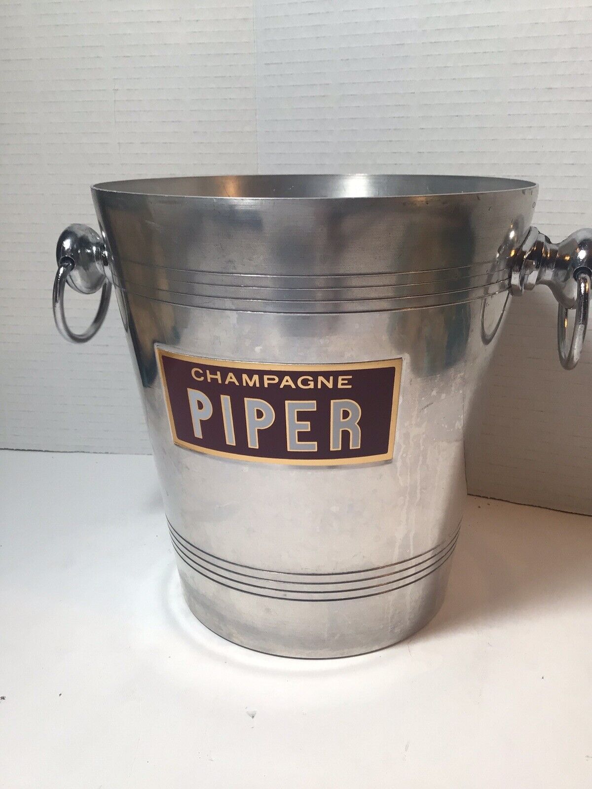 Vintage 70s Piper Red Label Champagne Wine Ice Bucket