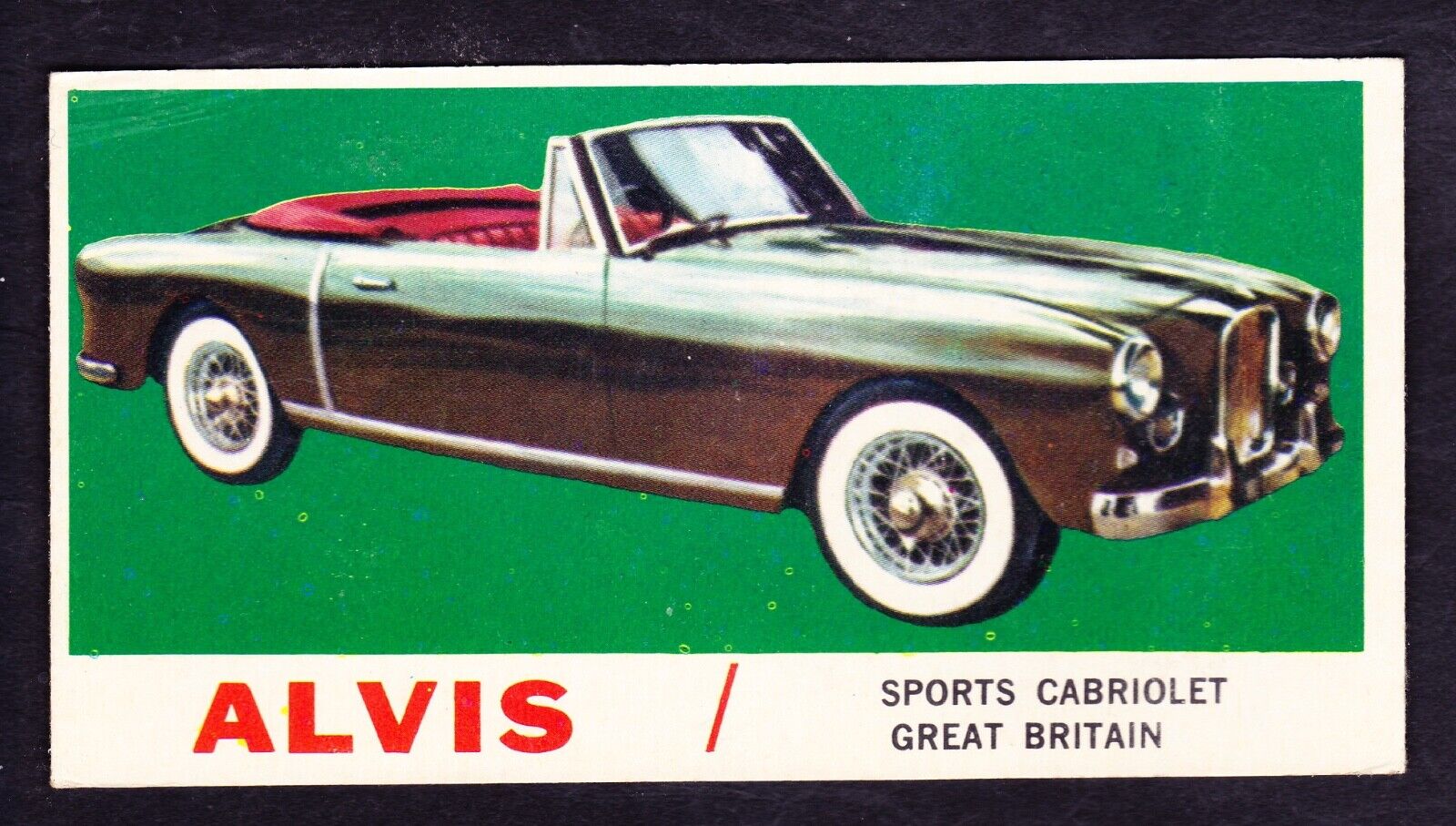 1961 TOPPS CARS SPORTS CARS #51 ALVIS NICE SHAPE