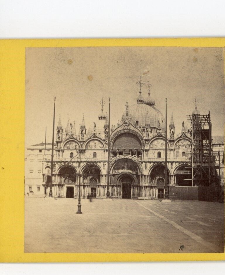 Saint Mark\'s Cathedral Venice Italy c1867 Stereoview