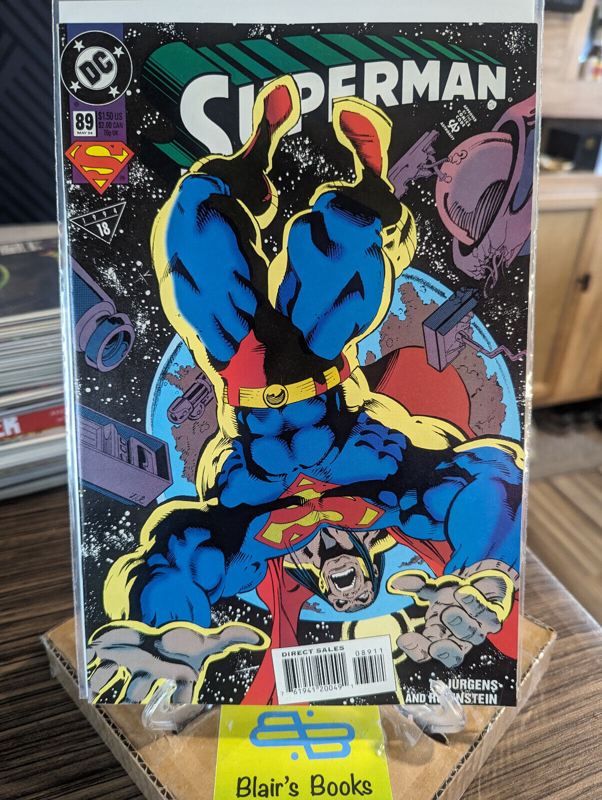 Vintage DC\'s SUPERMAN #89 [1994] NM 9.4 Dan Jurgens; Superman Can\'t Stop Growing