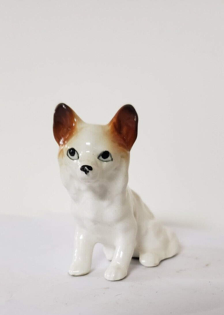 Vintage 1950's Hand Painted Porcelain Chihuahua Figurine