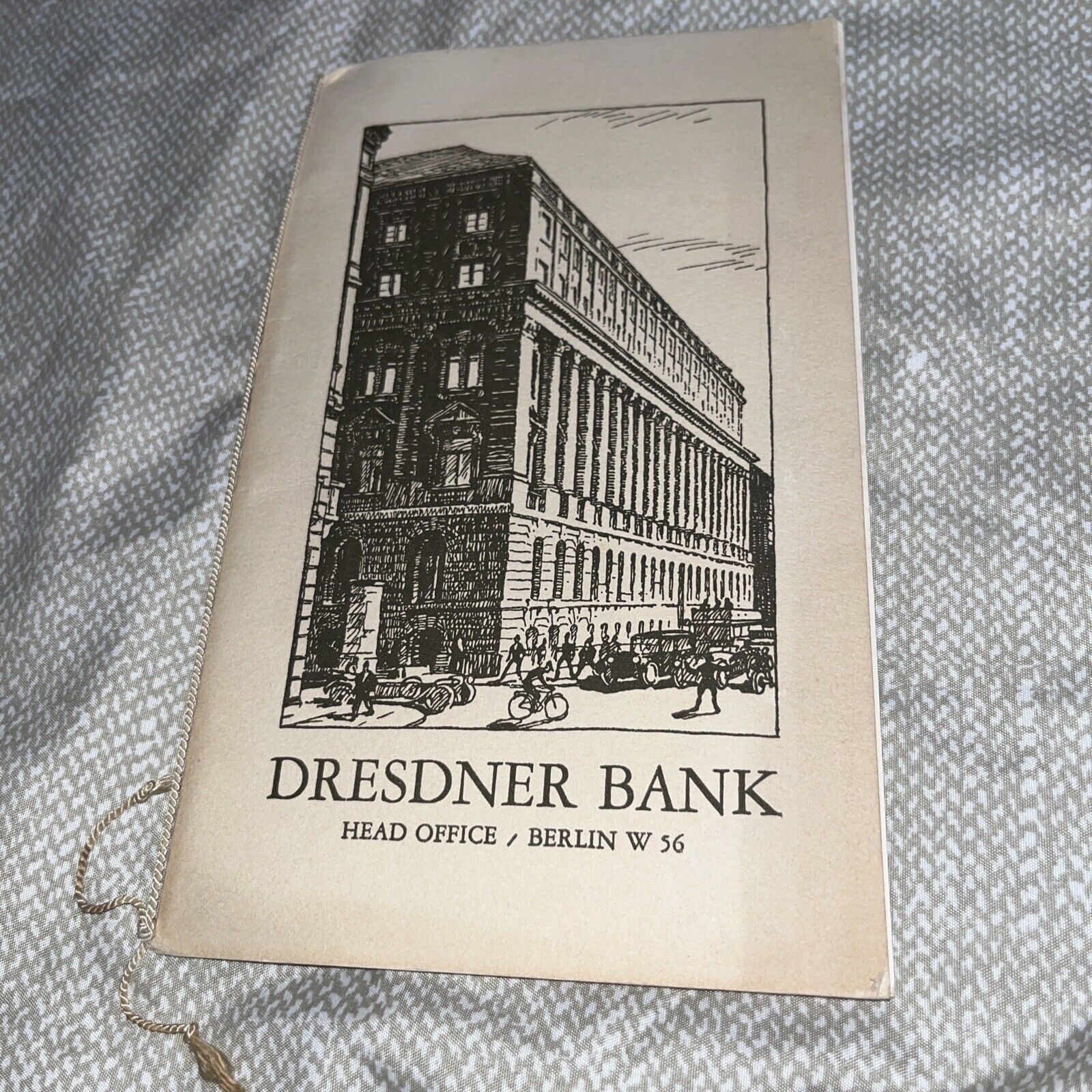 Vintage Brochure for Dresdner Bank with Fold Out Branch Map - Berlin Germany