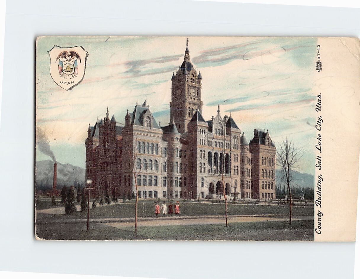 Postcard County Building Salt Lake City Utah USA