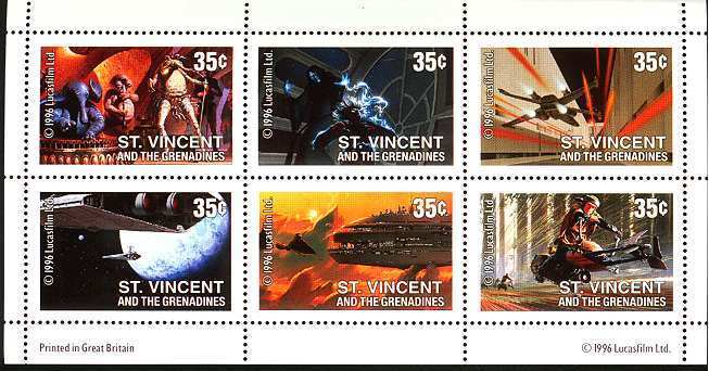 St. Vincent 1996 - Scott# 2269a - Star Wars - Sheet of 6 Stamps - MNH  
