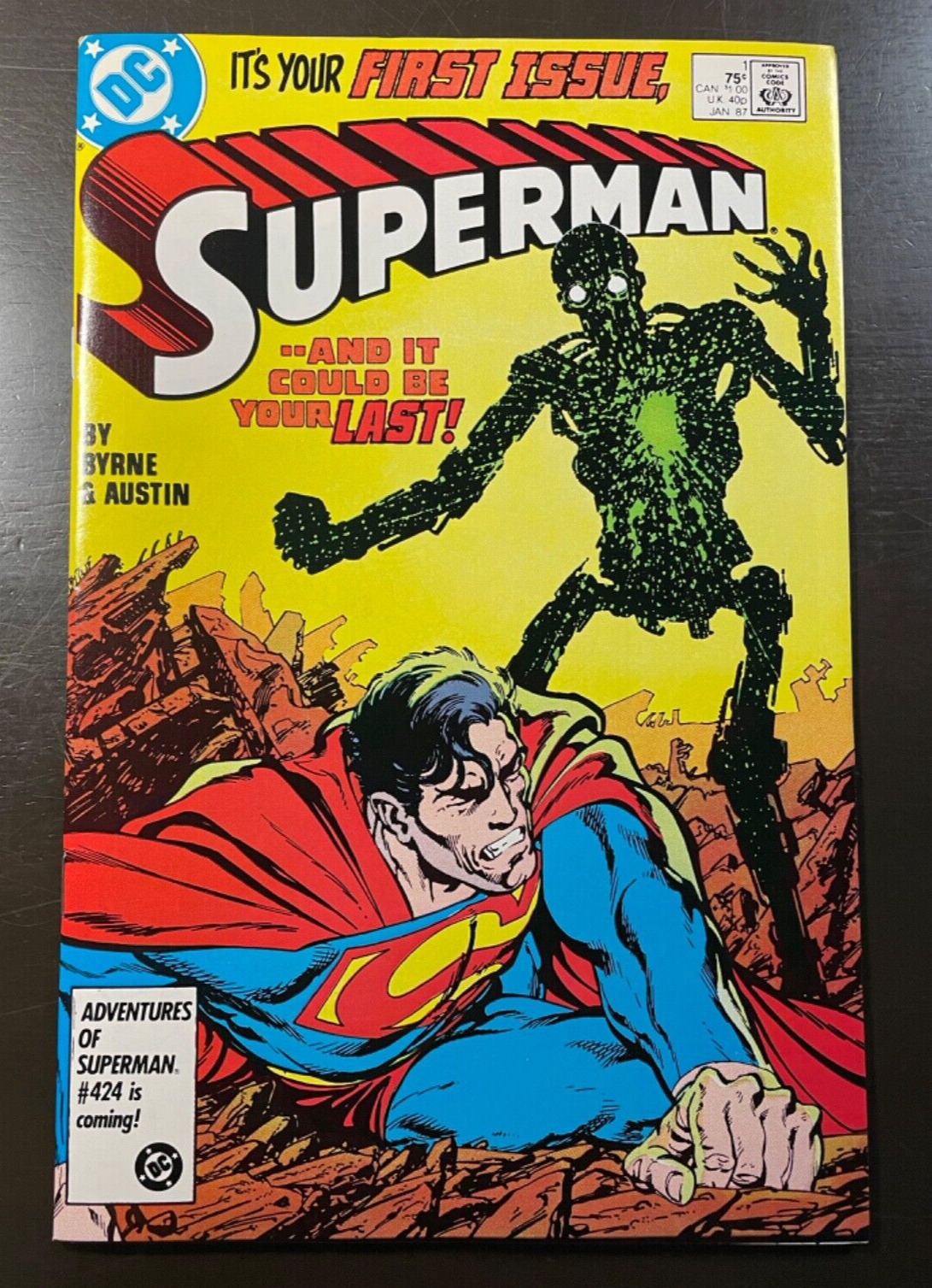 Vintage Comic Book SUPERMAN #1 DC Comics Awesome Cover Art Bagged and Boarded