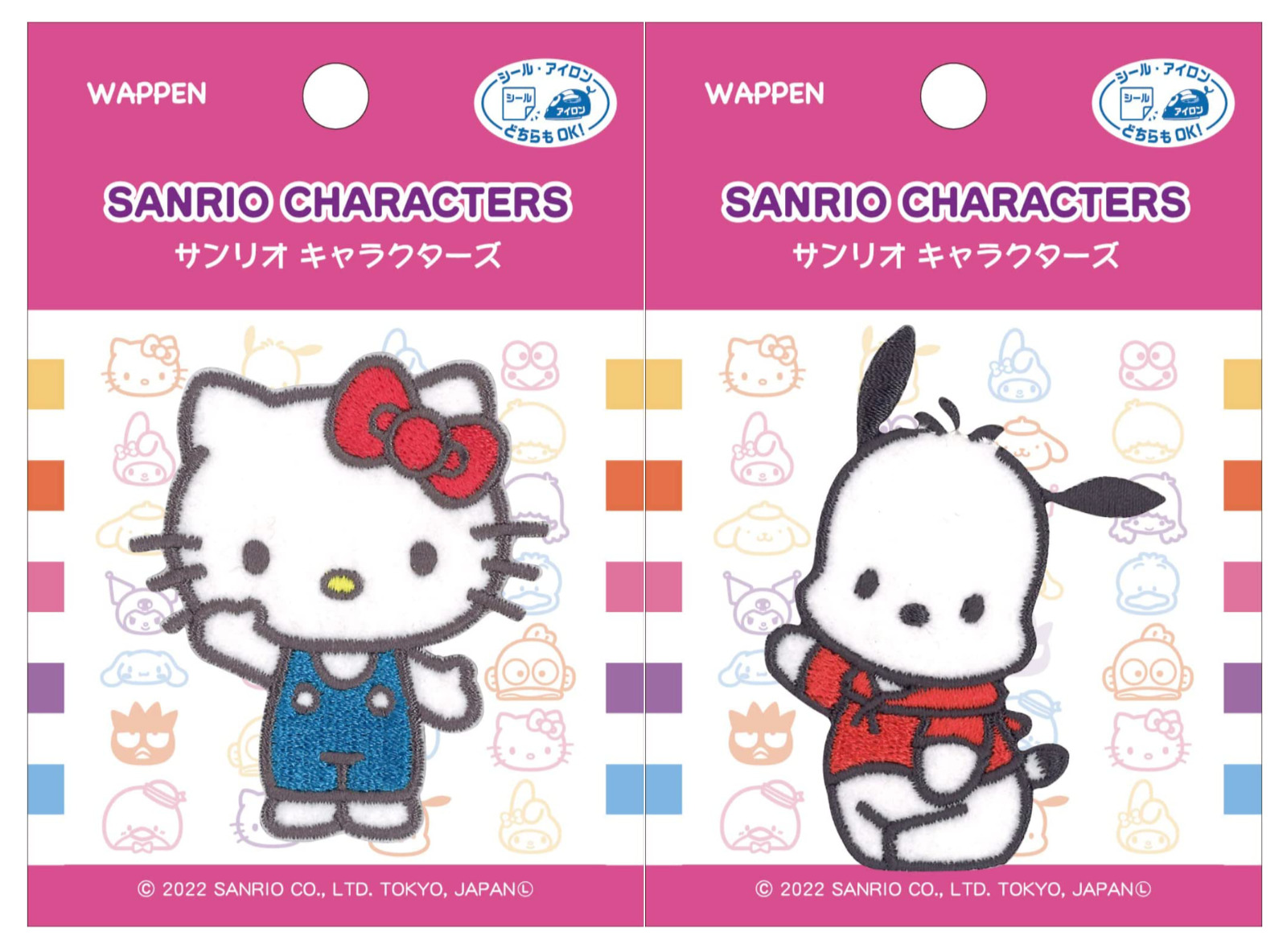 Pioneer: Pochacco & Hello Kitty Wappen ( iron-on and sticker type) Sanrio  NEW