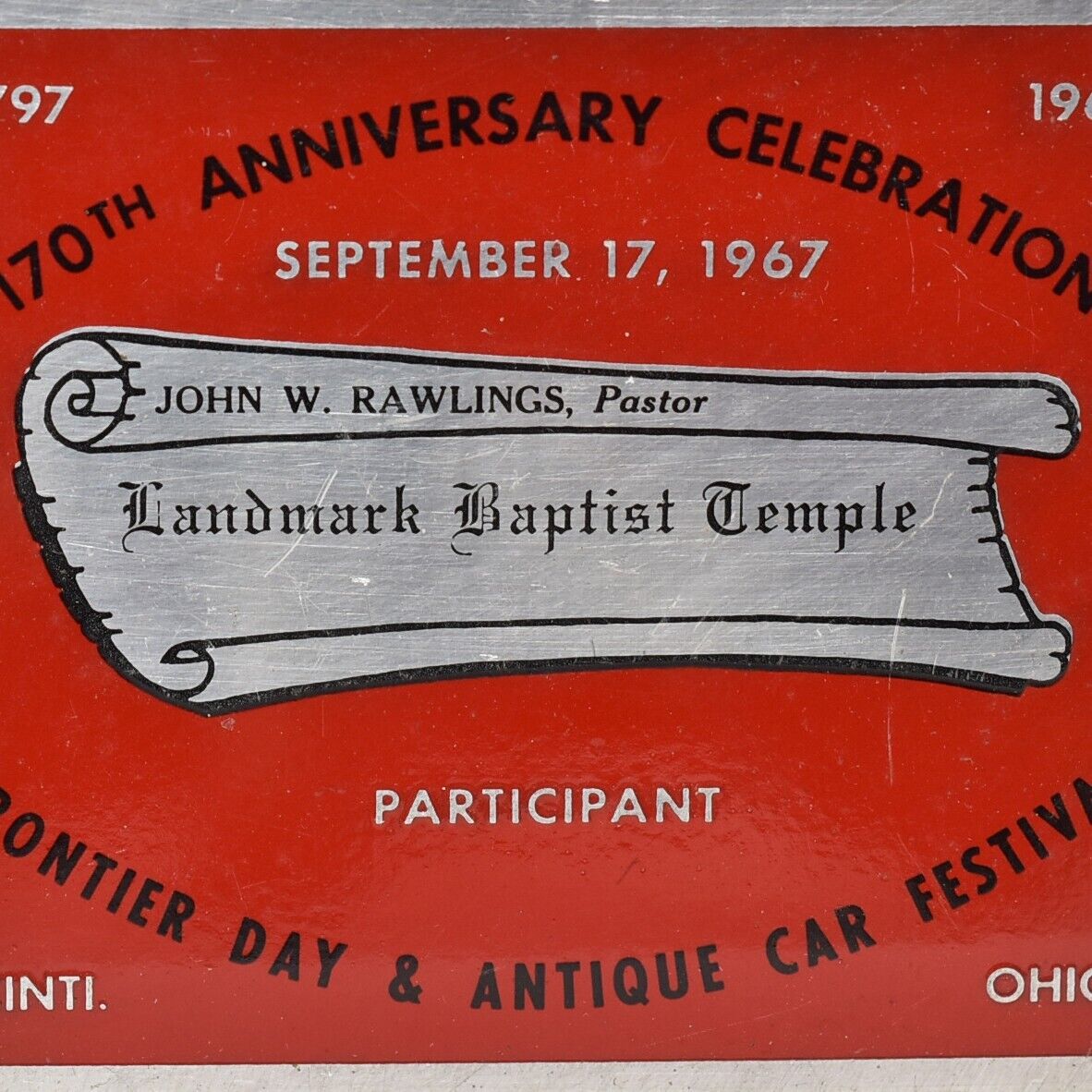 1967 Frontier Day Antique Car Festival Show Cincinnati Landmark Baptist Temple