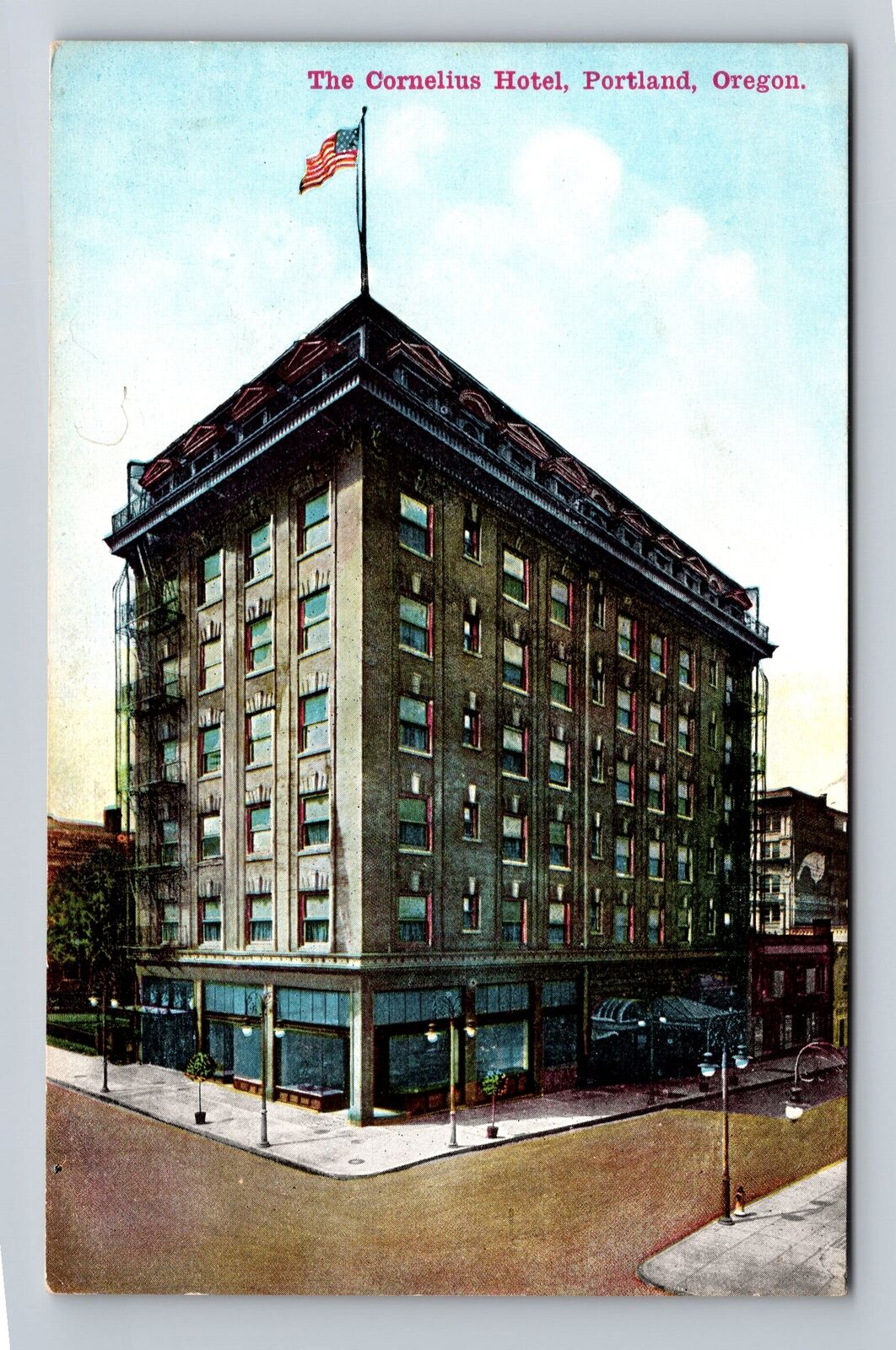 Portland OR-Oregon, The Cornelius Hotel, Souvenir, Vintage Postcard