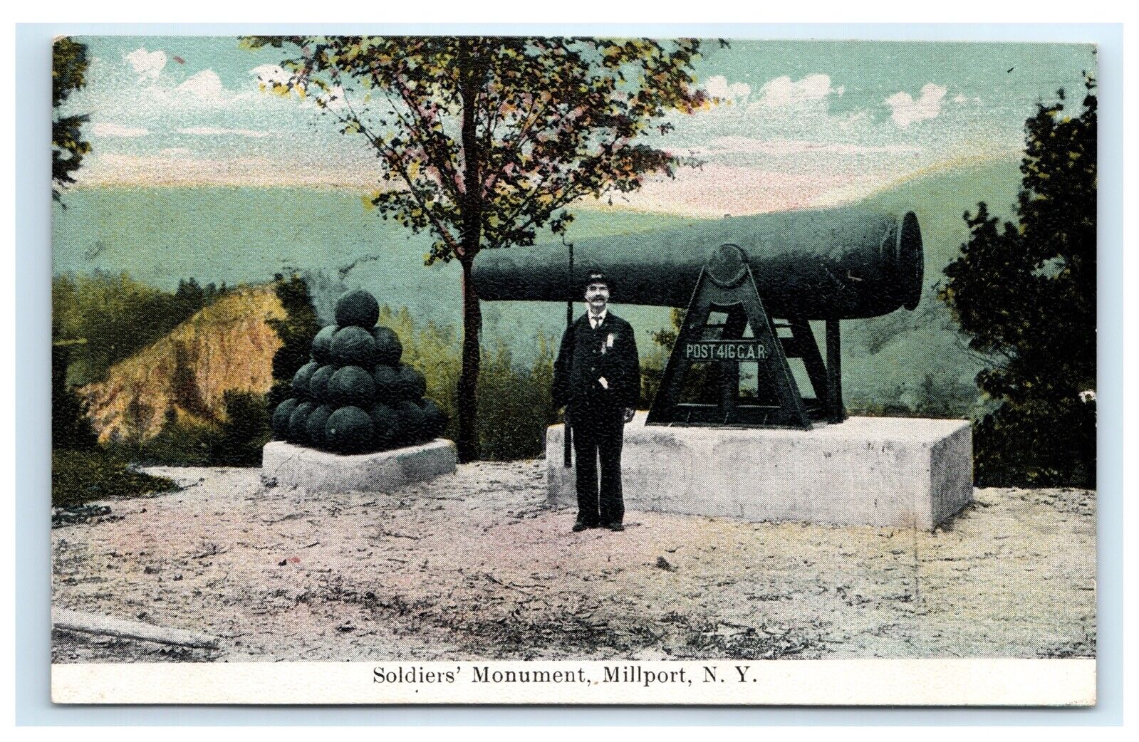 Soldiers’ Monument Millport NY Chemung County G.A.R. Cannon E9