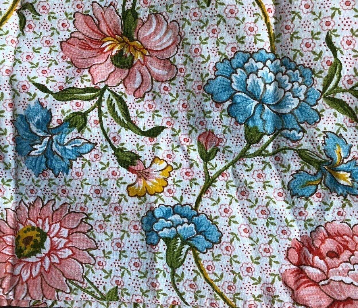Vintage Pillowcase Pair John Weitz Marlborough Floral Oriental Flower Standard