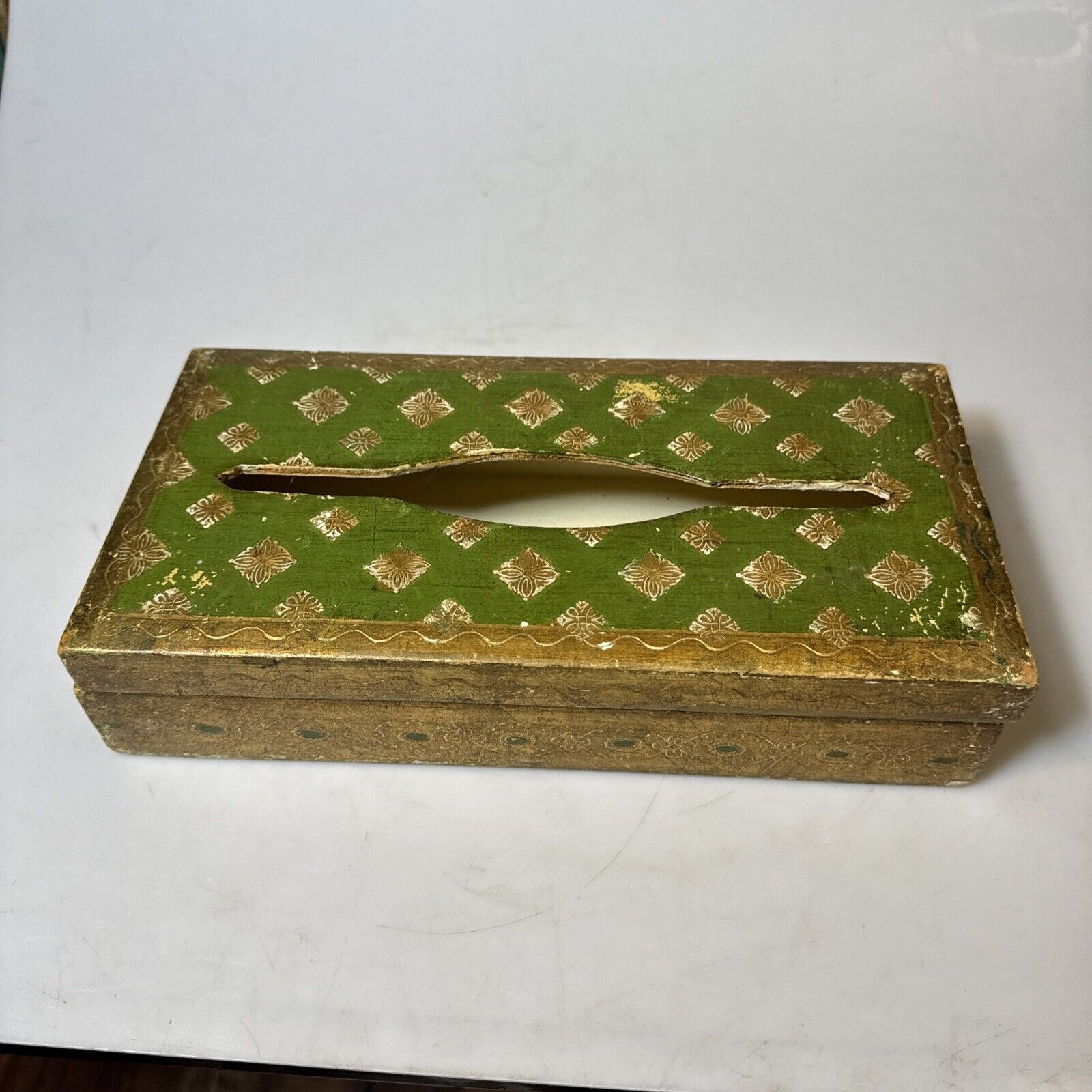 Vintage Italian Florentine Tissue Box Made In Italy