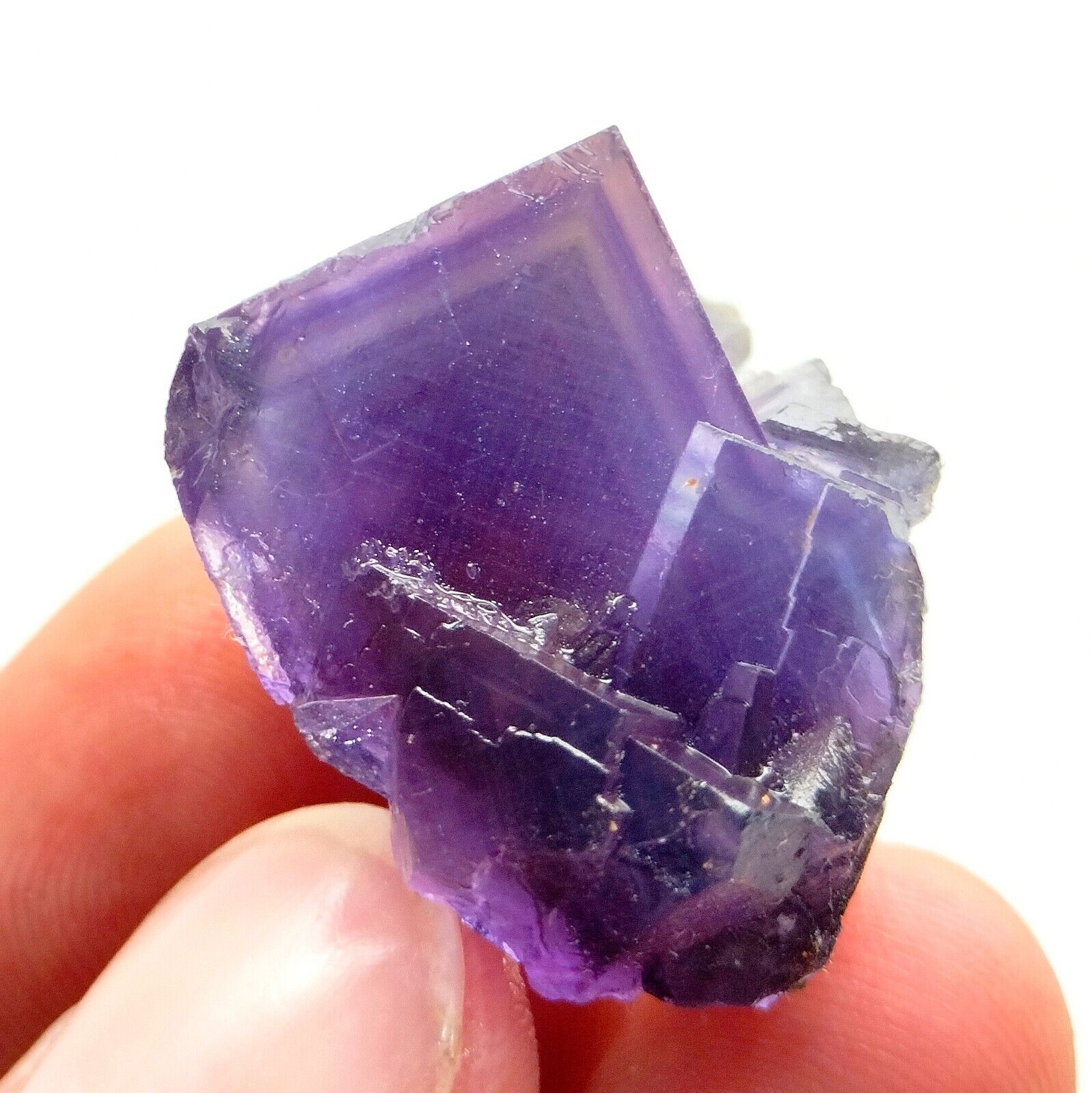 90 Carats Ultra Rare Extraordinary Deep Purple Fluorite With Specimen Pakistan