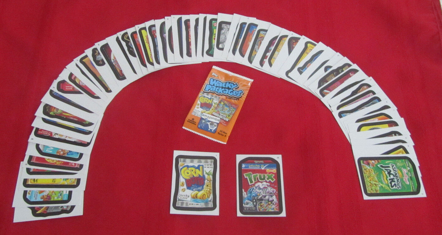 WACKY PACKAGES ALL NEW SERIES ANS9 COMPLETE SET 1-55     @@ PACK FRESH @@