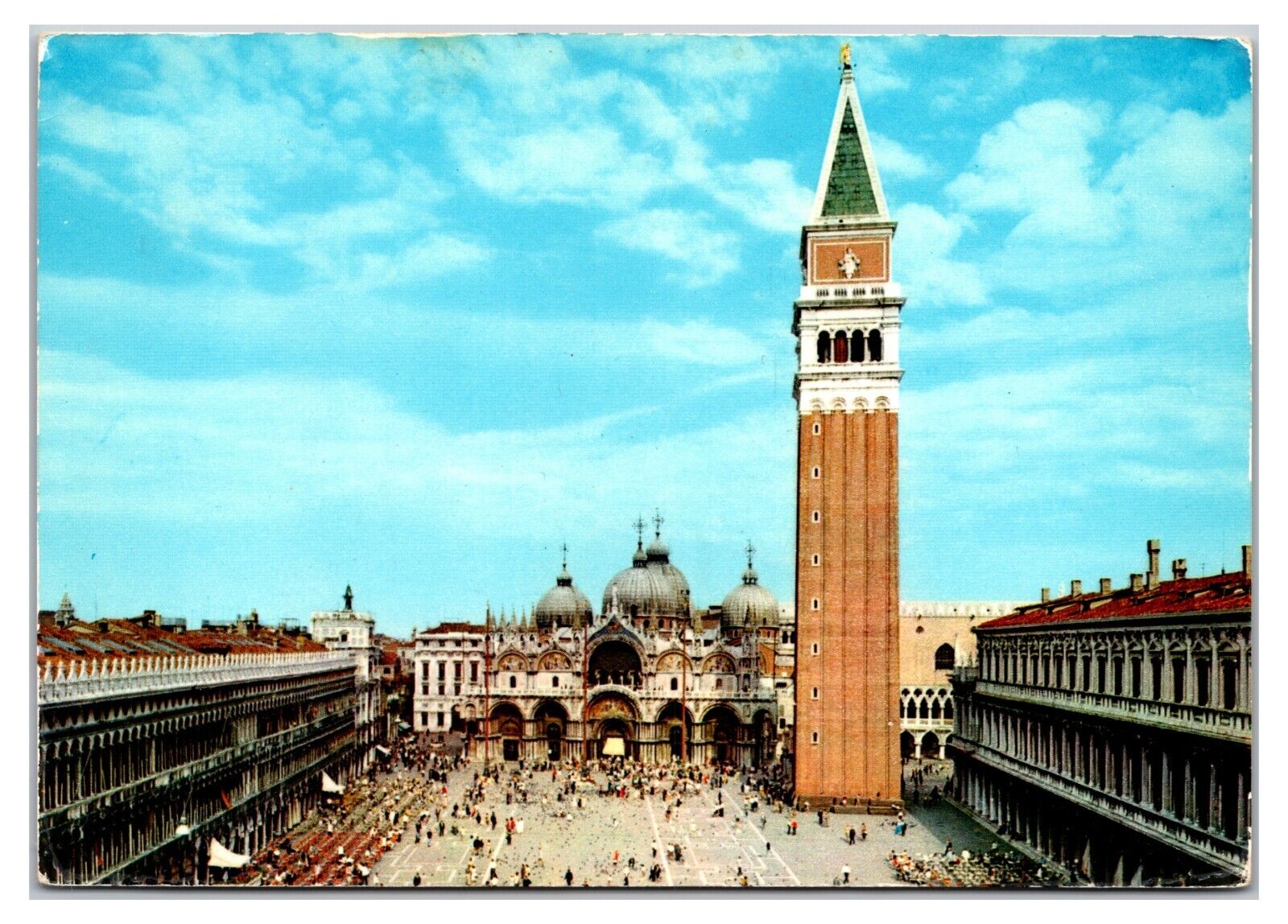 Vintage 1960s - St. Marc Square - Venice, Italy Postcard (Posted 1967)
