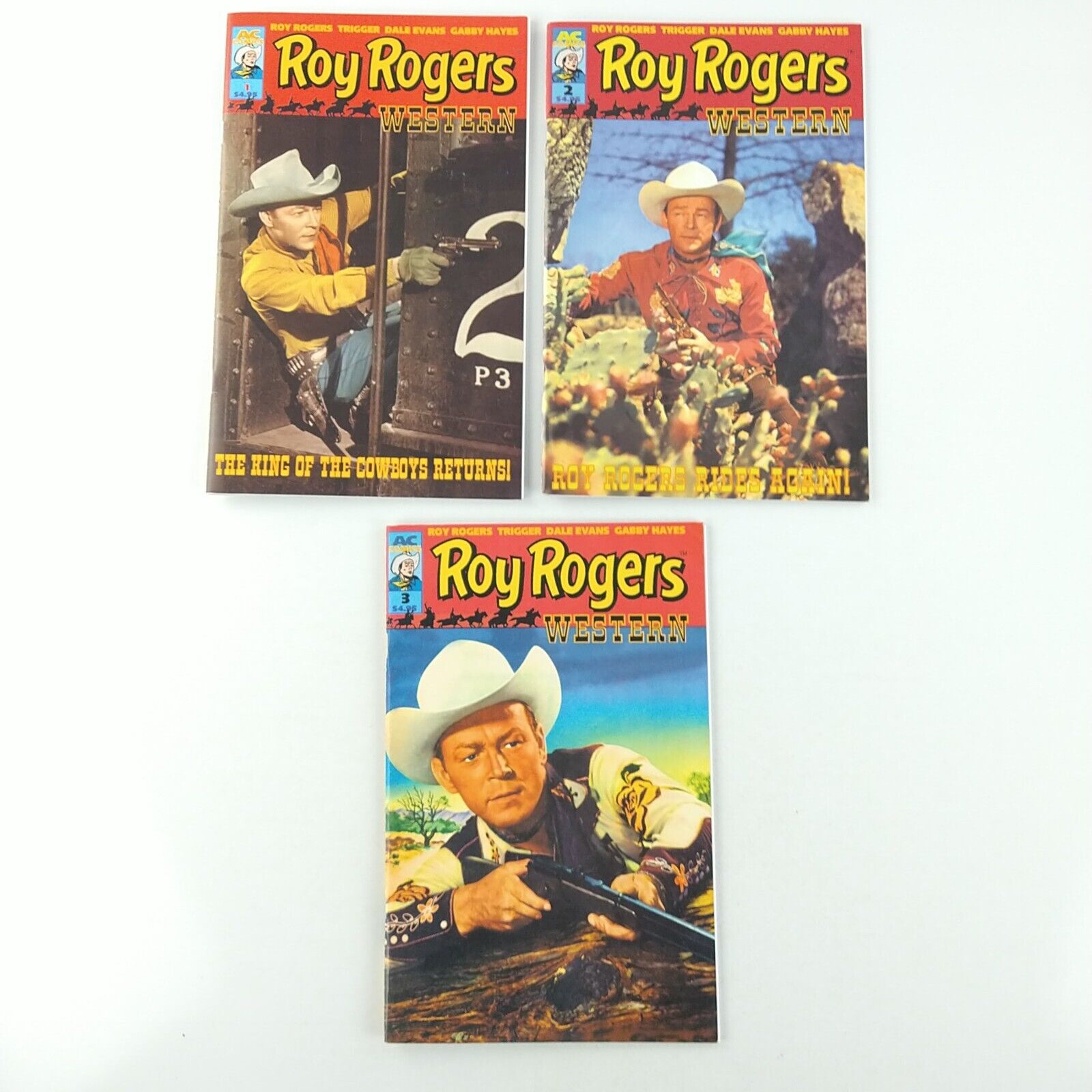 Roy Rogers Western #1 2 3 Lot Reprints VF/NM (1998 AC Comics)