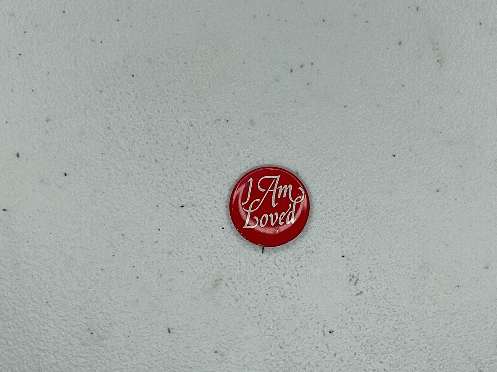 Vintage I Am Loved Pin Helzberg Red Button Pin