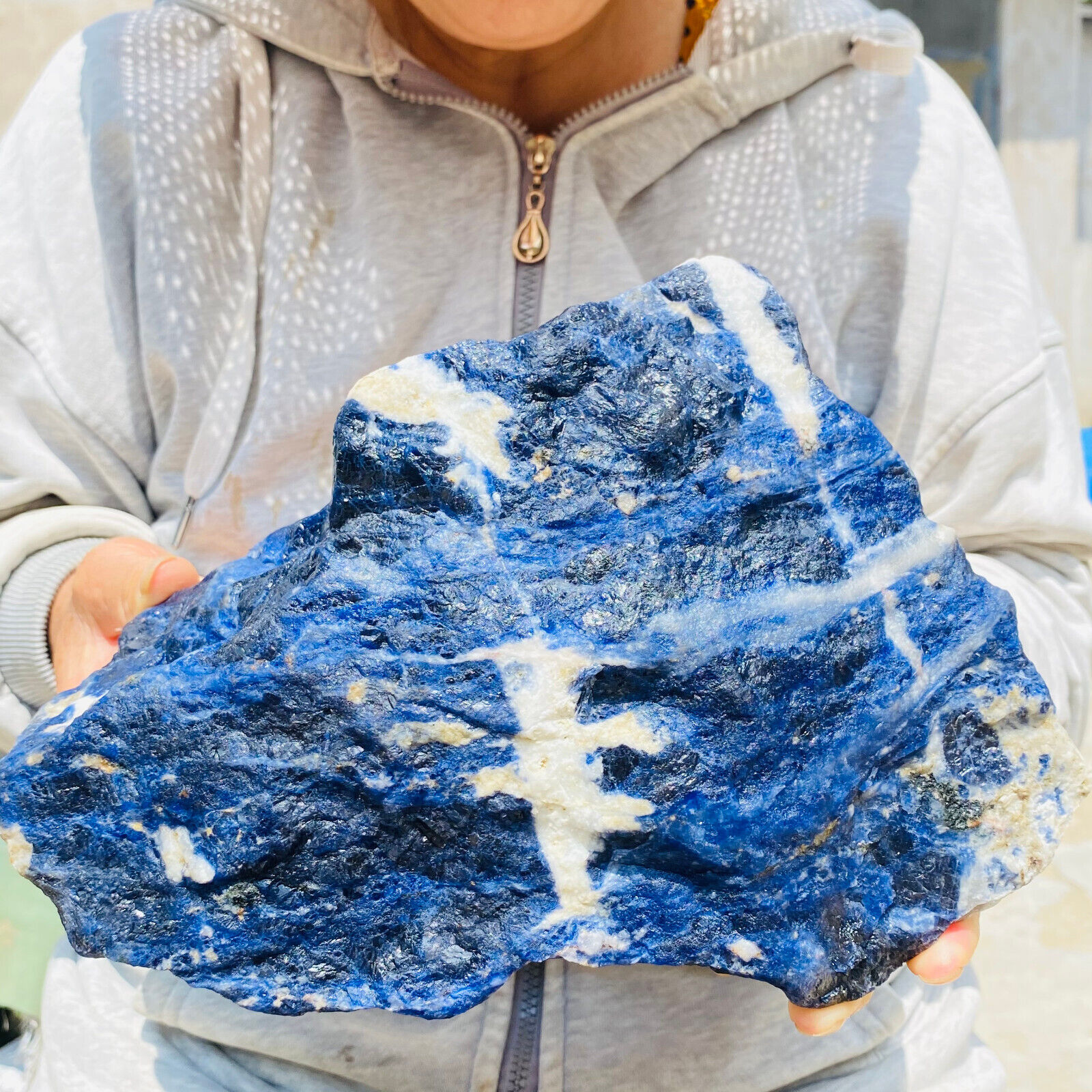4.1kg A+++ Blue Sodalite Rock Crystal Unprocessed Geology Collection Specimen