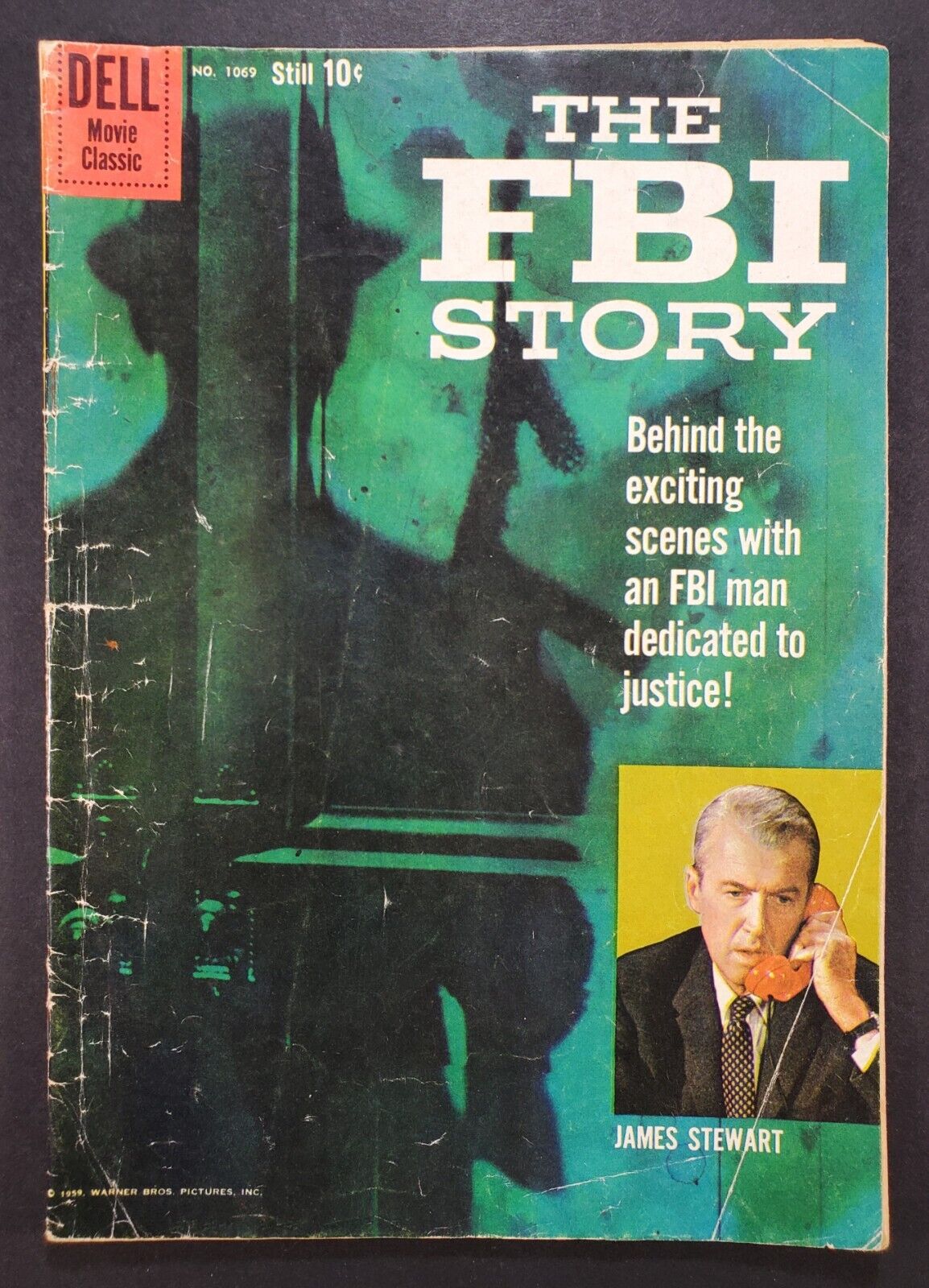 Dell Four Color # 1069 the FBI Story Jimmy Stewart Dell Comics 1959