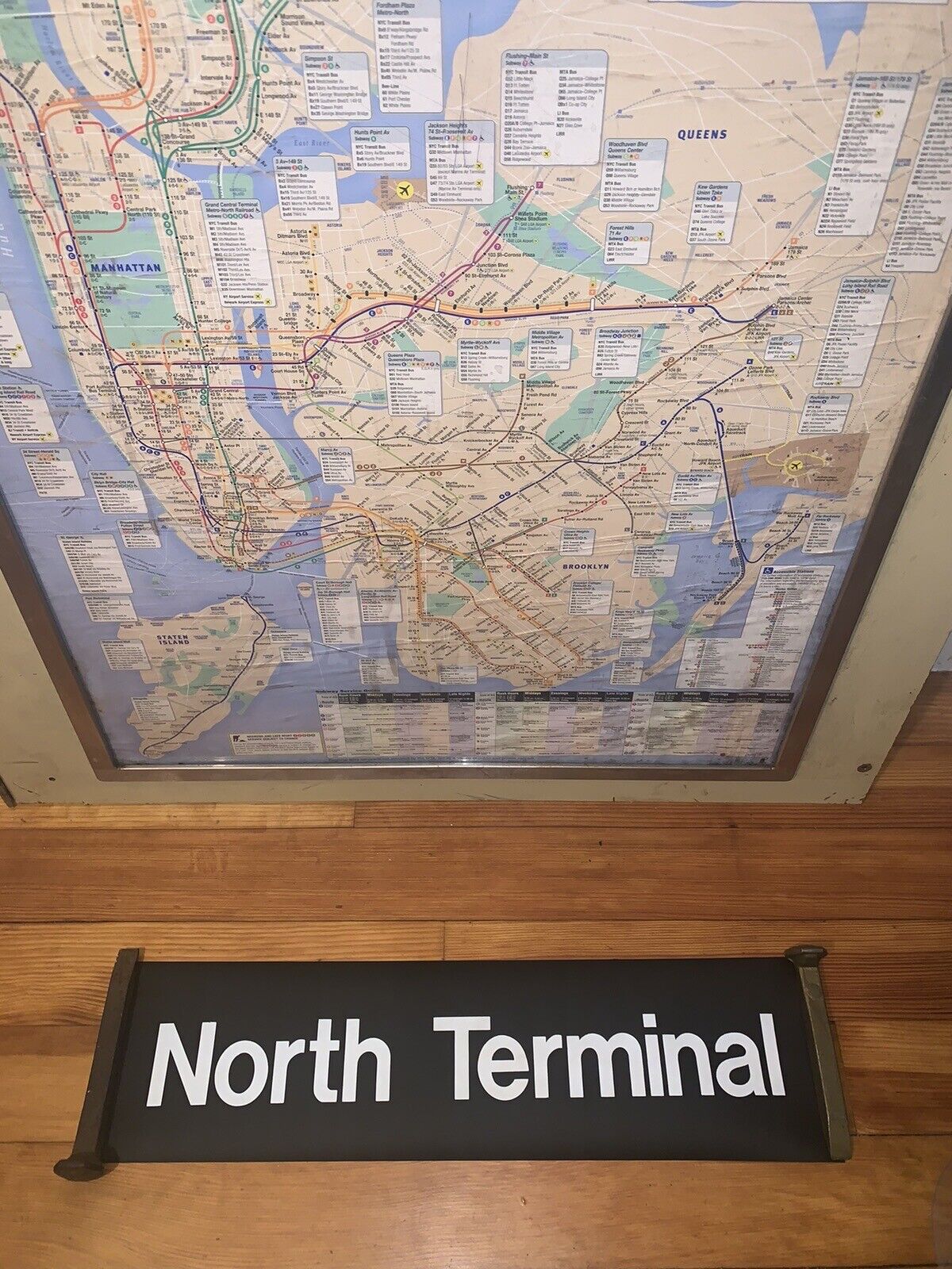 R32 NY NYC SUBWAY ROLL SIGN METRO NORTH TERMINAL GRAND CENTRAL STATION BROADWAY