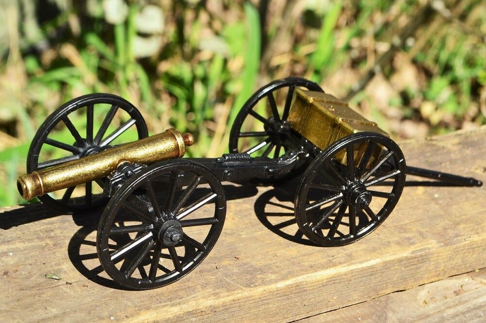 Denix Replica Civil War Miniature Napoleonic Cannon & Limber - Confederate Union