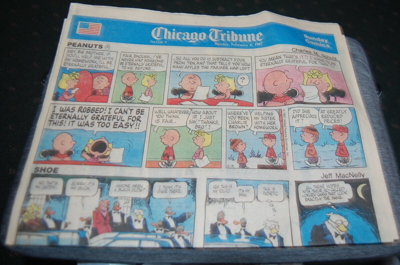 Feb 8 1987 Sunday Chicago Tribune Comic Section Spiderman,Peanuts, 