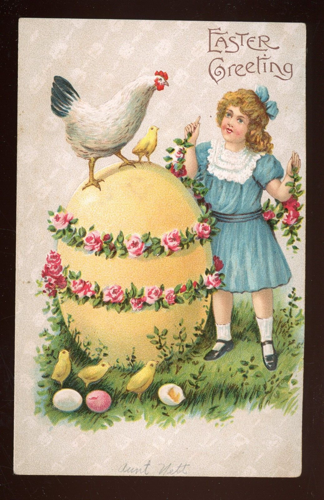 Easter-lot of 2-children & eggs-1909 & unused