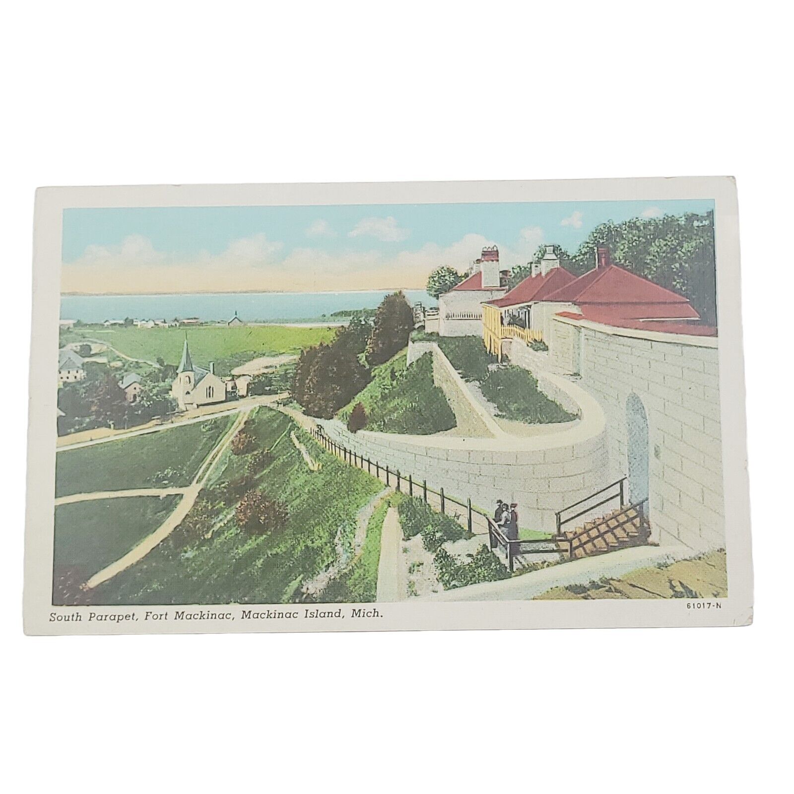 Early Historic View of Old Fort Mackinac, Mackinac Island, Mackinaw City, MI