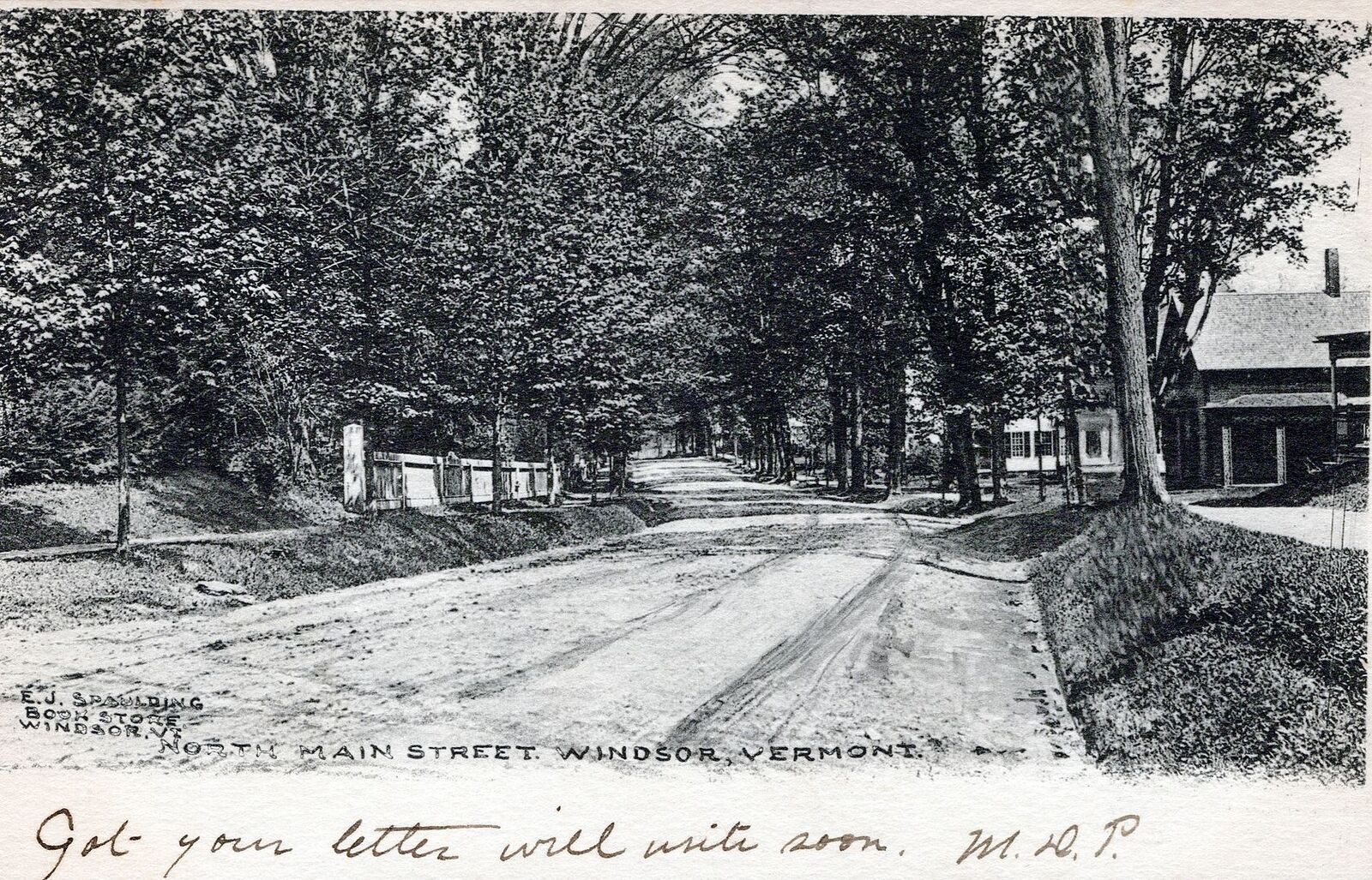 WINDSOR VT - North Main Street Postcard - udb - 1907
