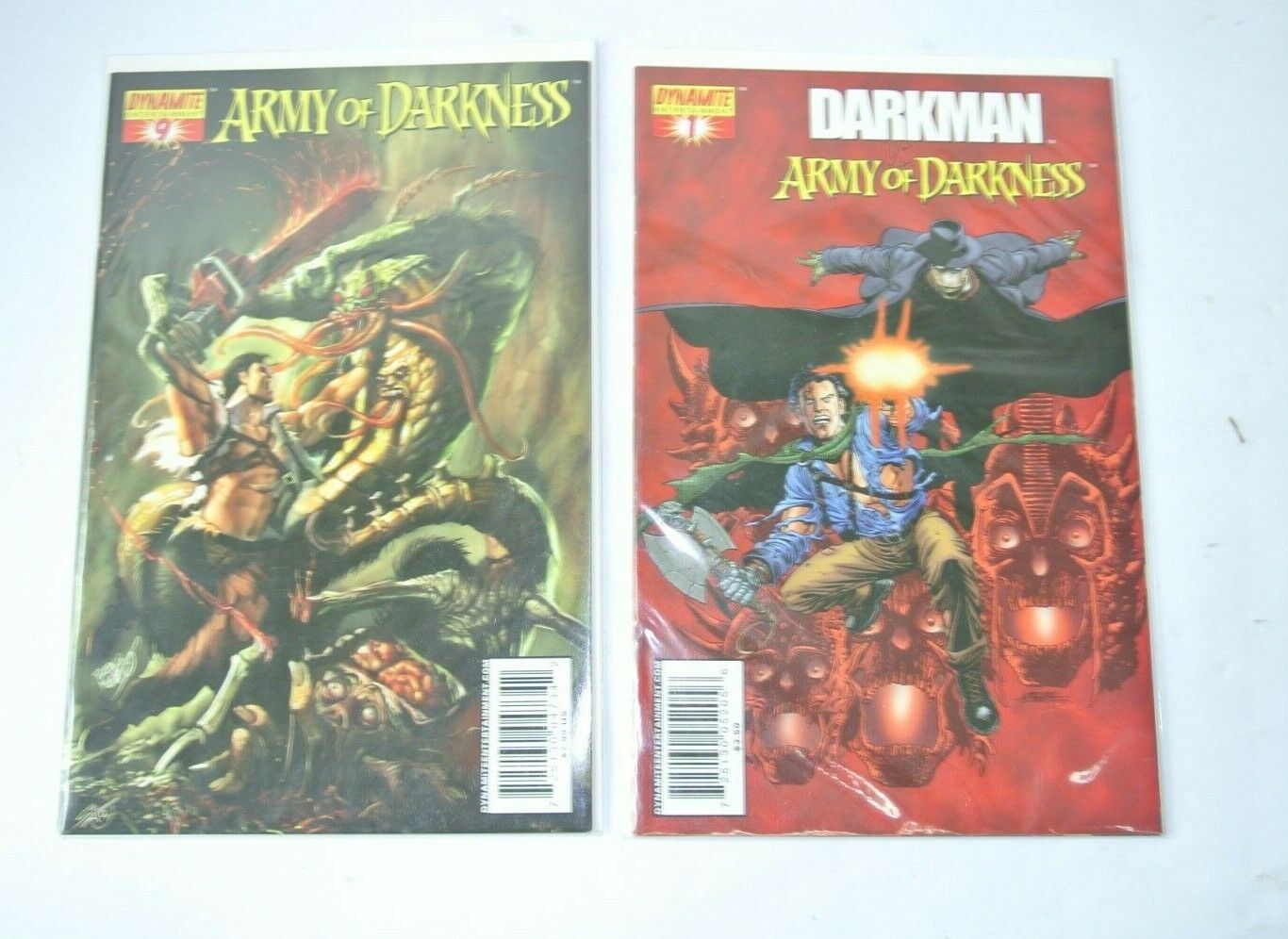Pair of (2) Dynamite Comics Army Of Darkness Issues #1 & #9 Excellent condition