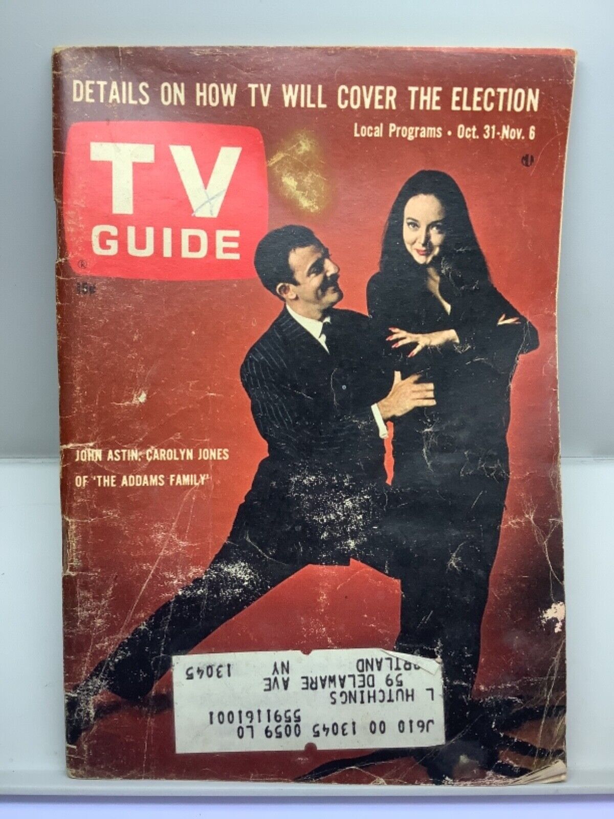 TV Guide October 31, 1964. Addams Family, John Astin. New York State Edition