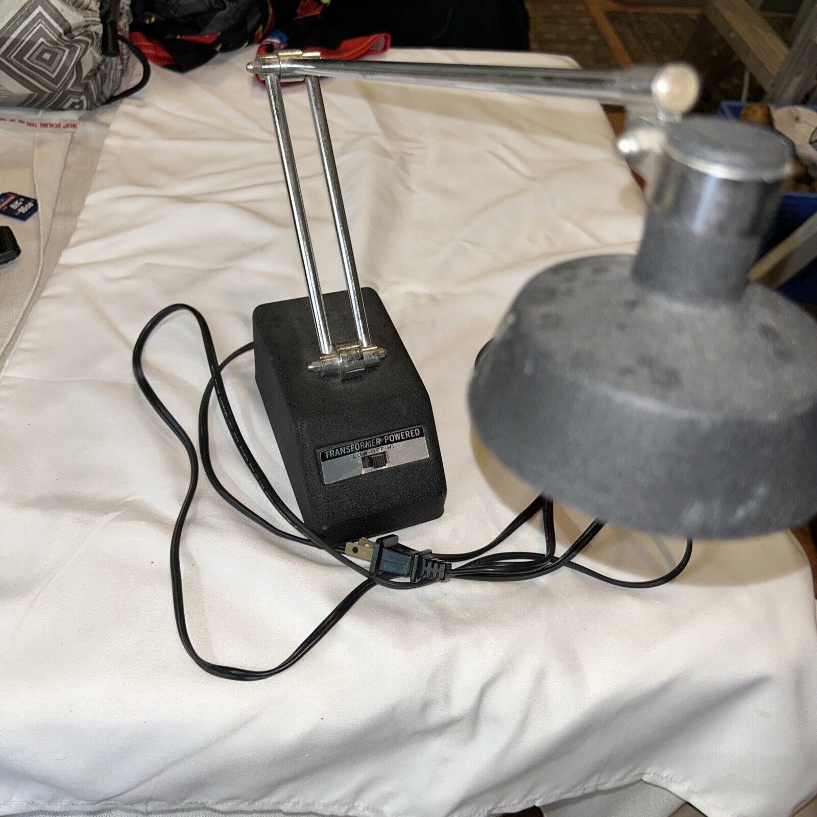 VINTAGE 1960s MCM TENSOR Model TLC-1 Black Adjustable Desk Lamp Shine Inspected