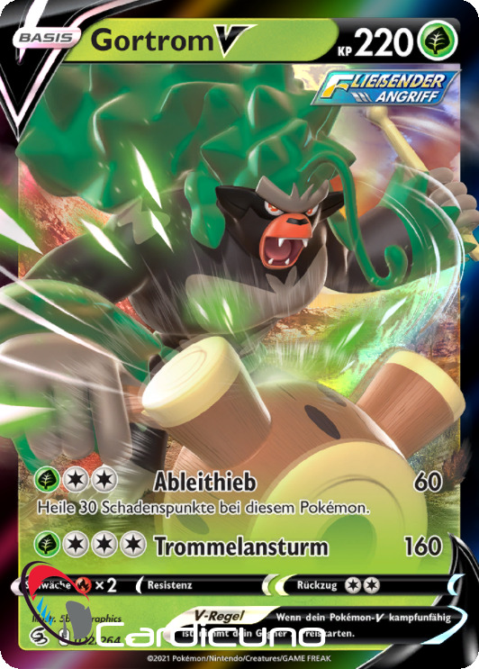 Gortrom V 022/264 Fusion Attack German Pokemon Trading Card