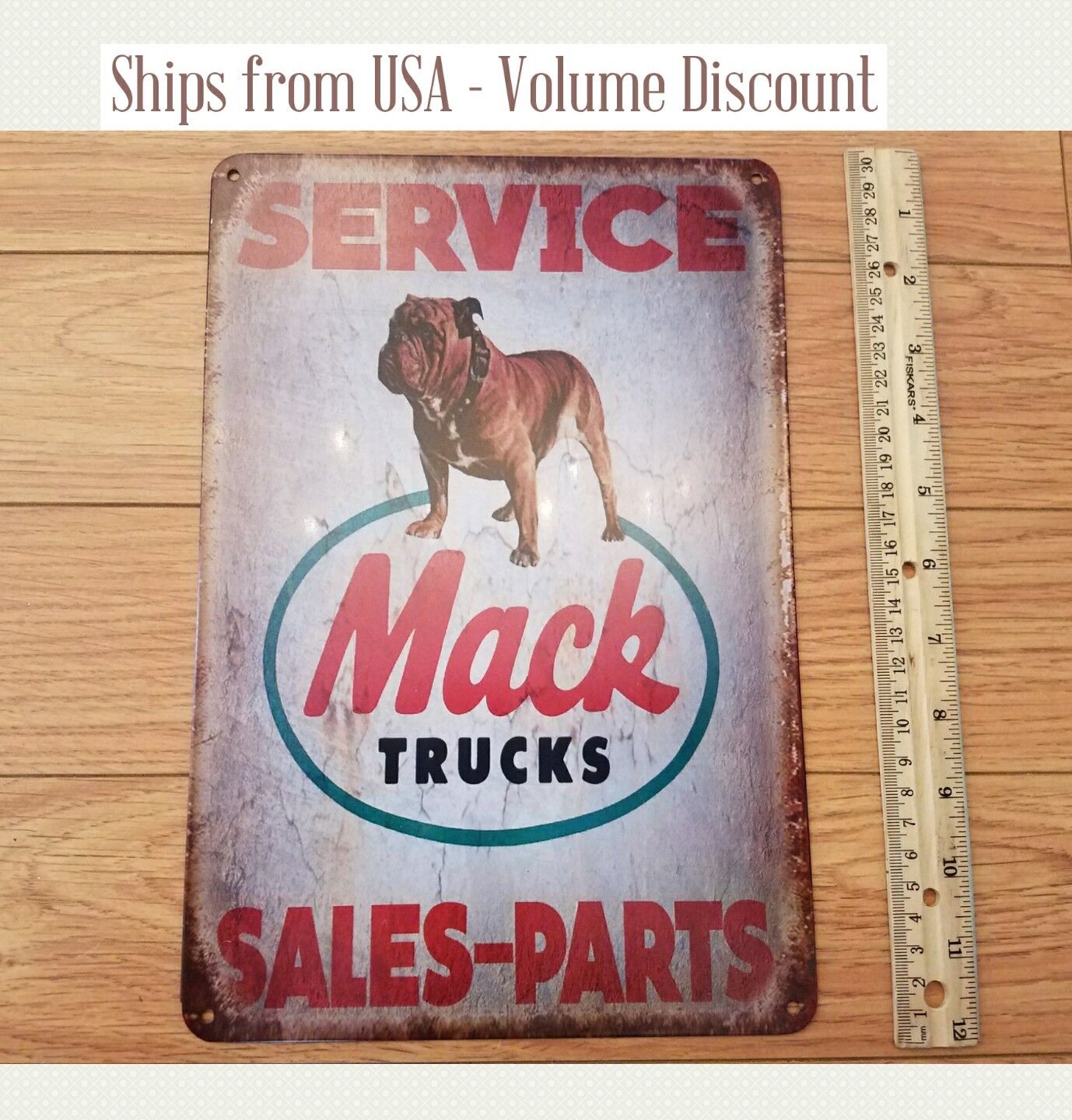 MACK Trucks Sign Mack Sign Mack Trucks Service Sign Metal Mack Sign Garage Tin