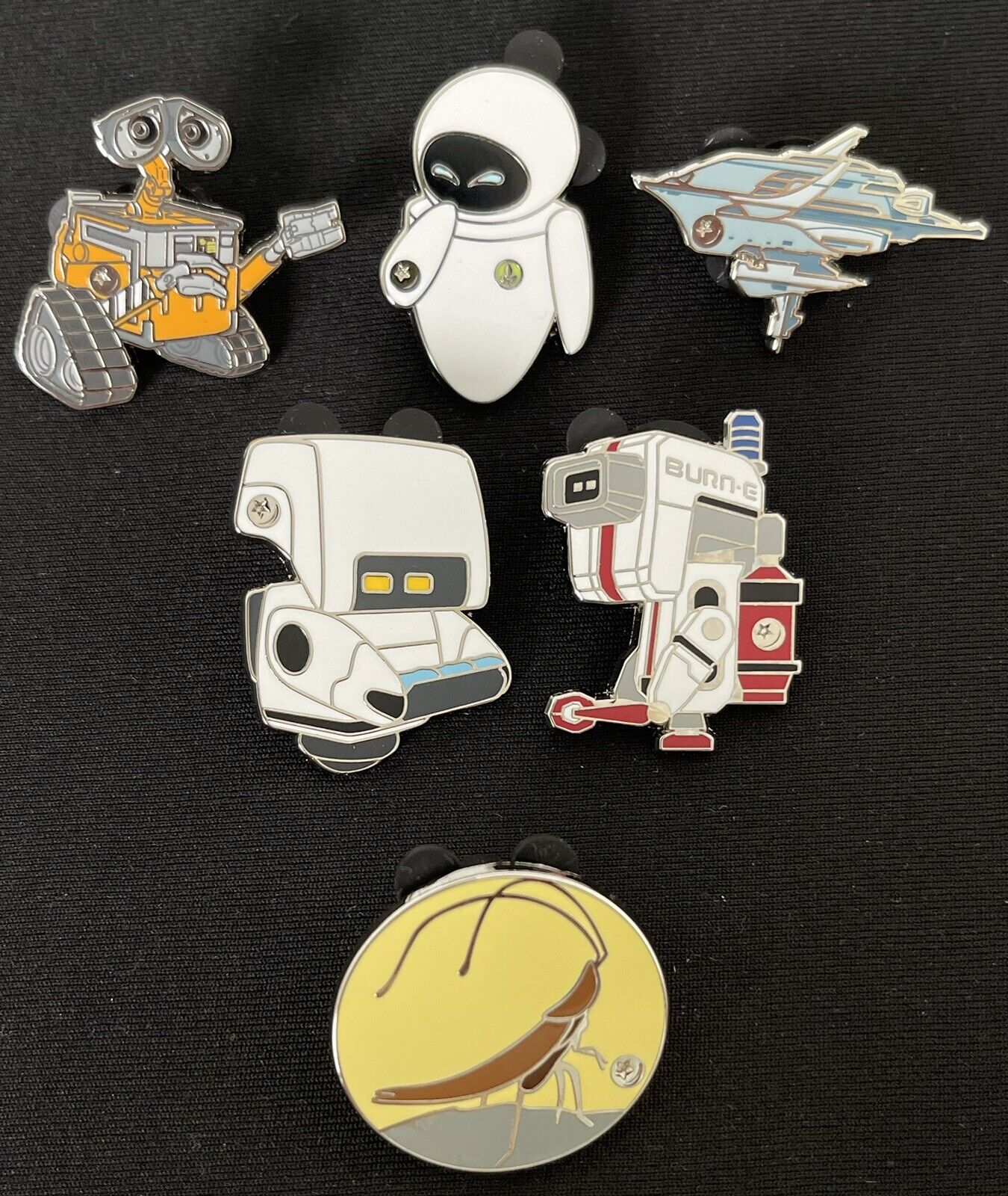 ✨2024 WDW Hidden Disney  Mickey Pin Set of 6 Wall-E COMPLETE W/Chaser Hal