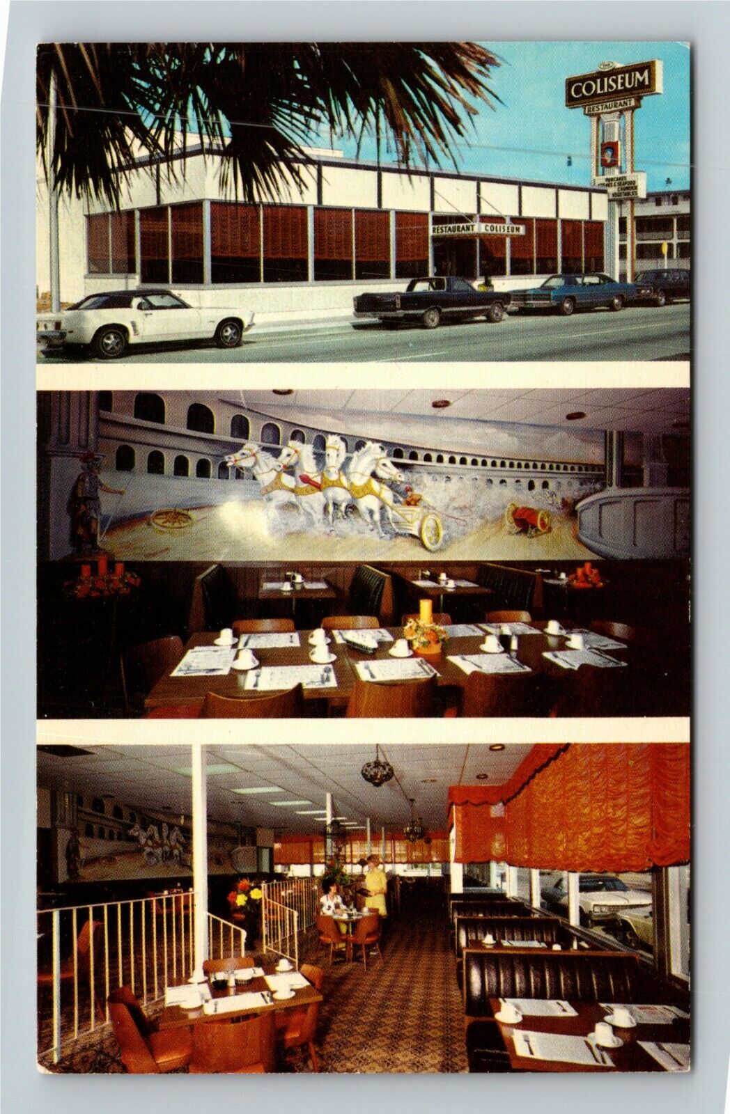 Myrtle Beach SC-South Carolina, Coliseum Restaurant, Antique Vintage Postcard
