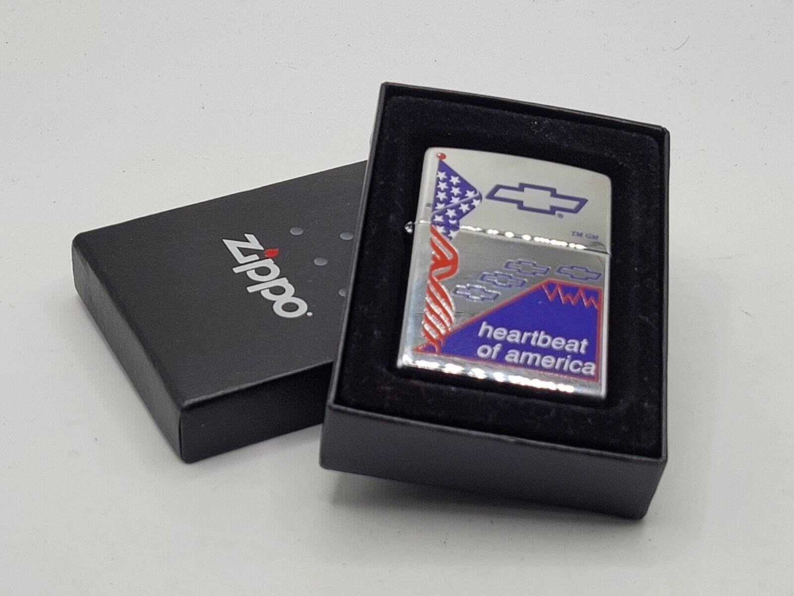 2002 Zippo Lighter, Full Size, Chevy - Heartbeat Of America, In Box