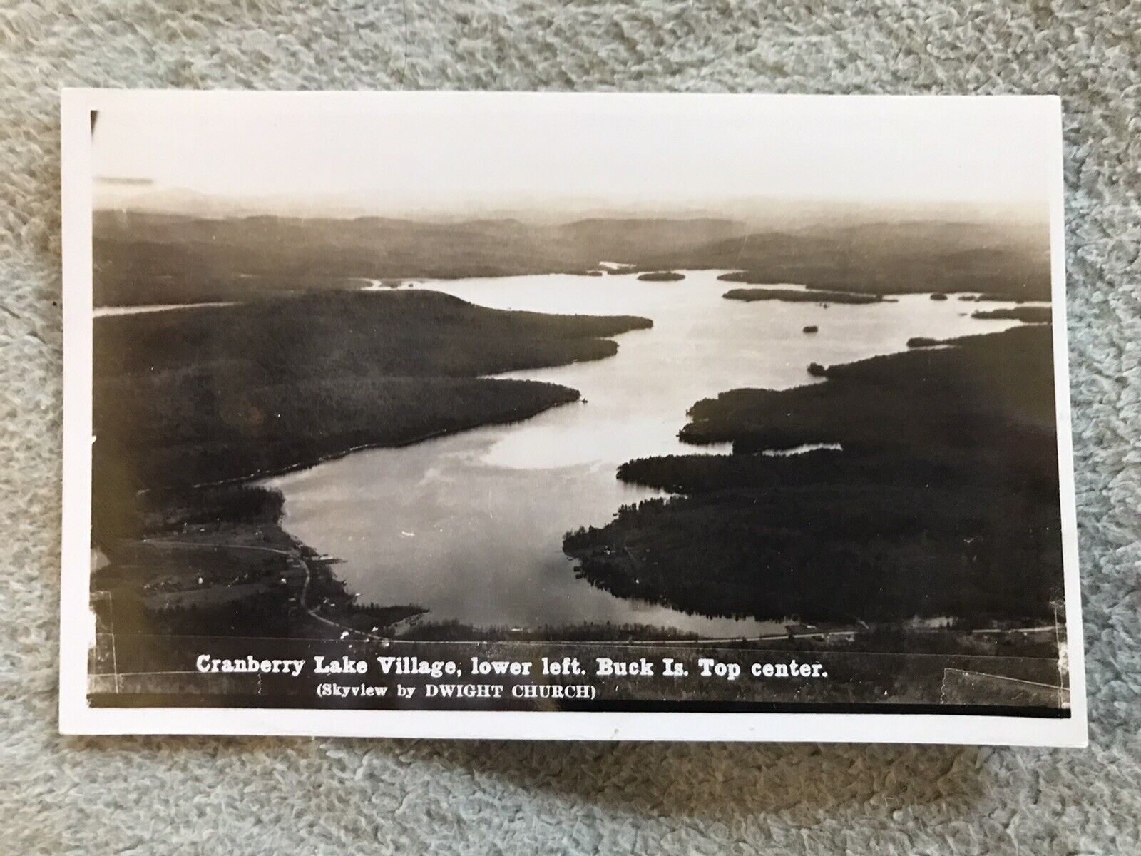 NY New York RPPC Real Photo Cranberry Lake Adirondacks Postcard